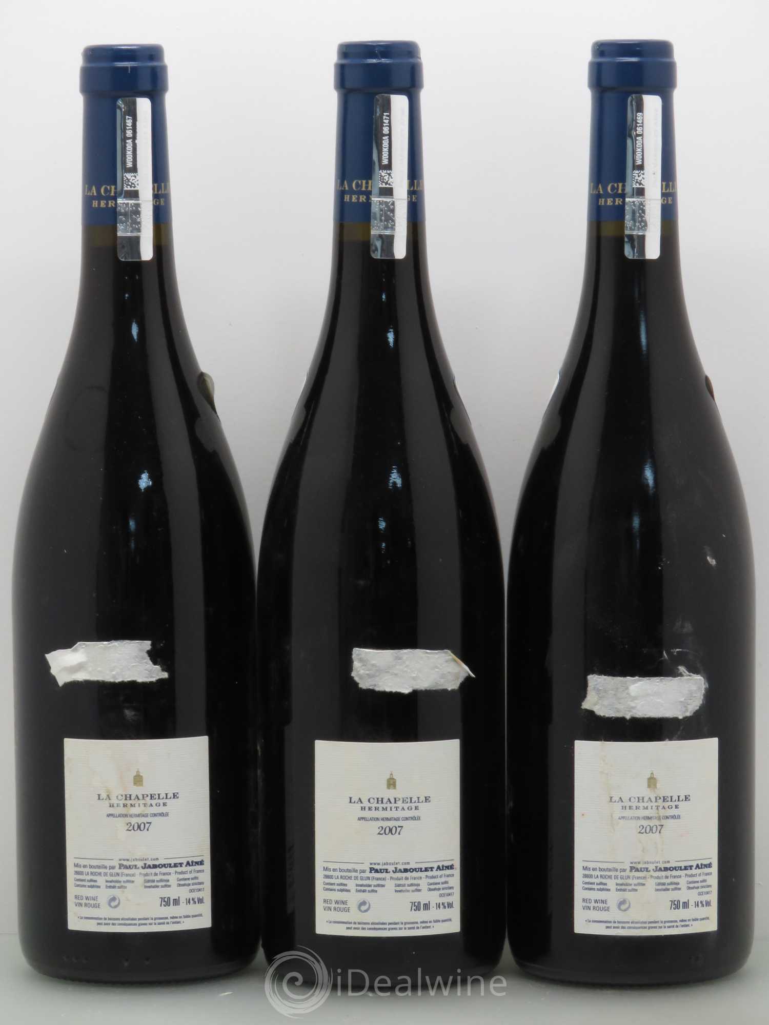 Hermitage La Chapelle Paul Jaboulet Ainé 2007 - Lot de 12 bouteilles - 6