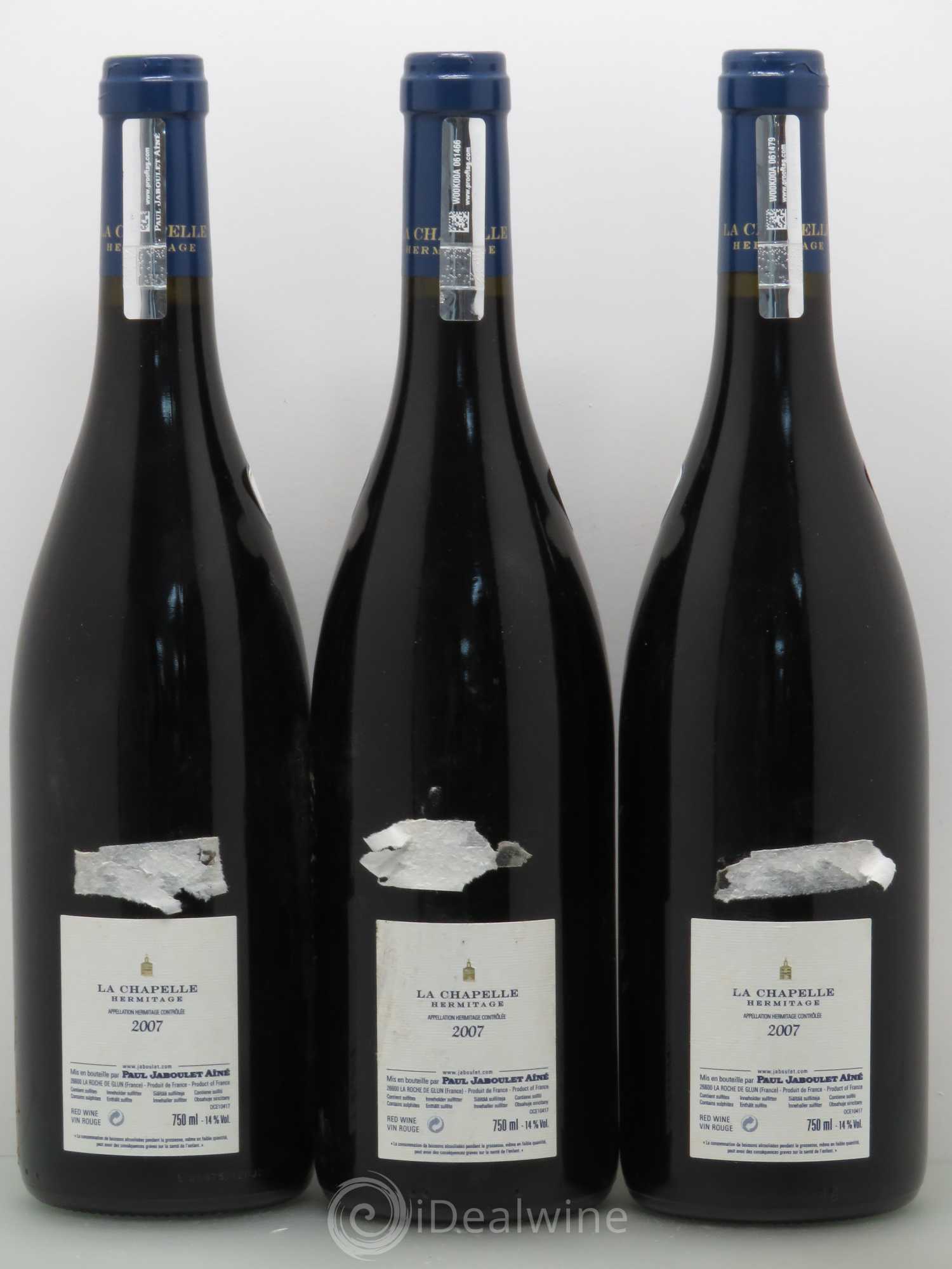 Hermitage La Chapelle Paul Jaboulet Ainé 2007 - Lot de 12 bouteilles - 8