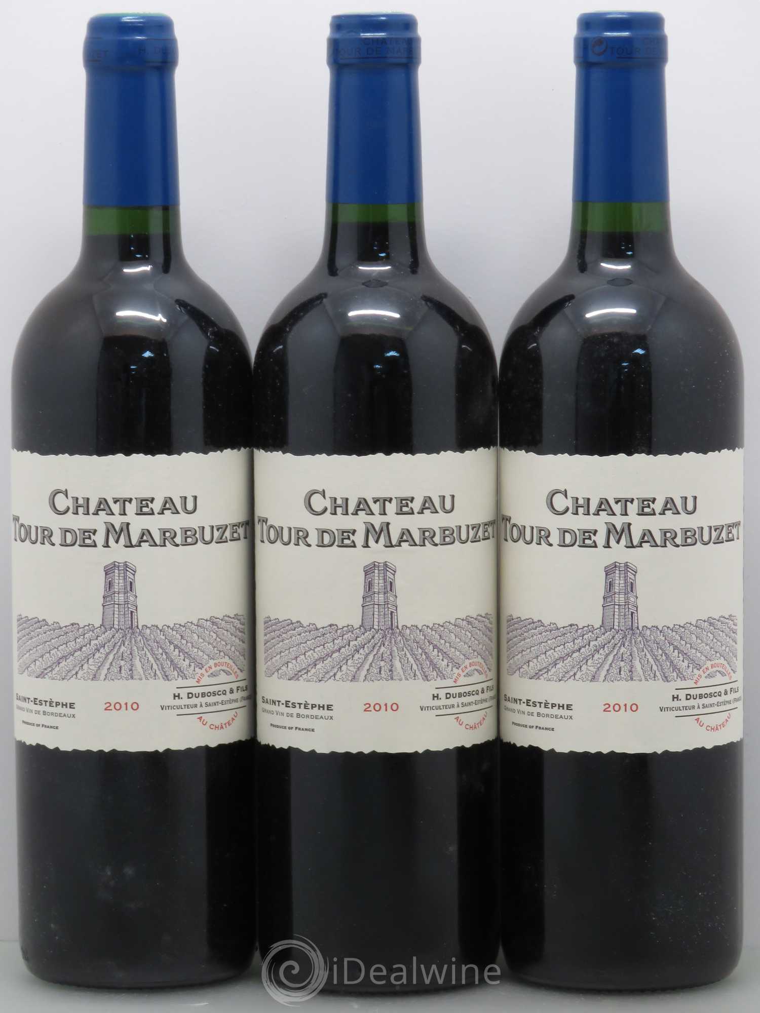 Château Saint-Estèphe Chateau Tour de Marbuzet 2010 - Posten von 12 Flaschen - 2