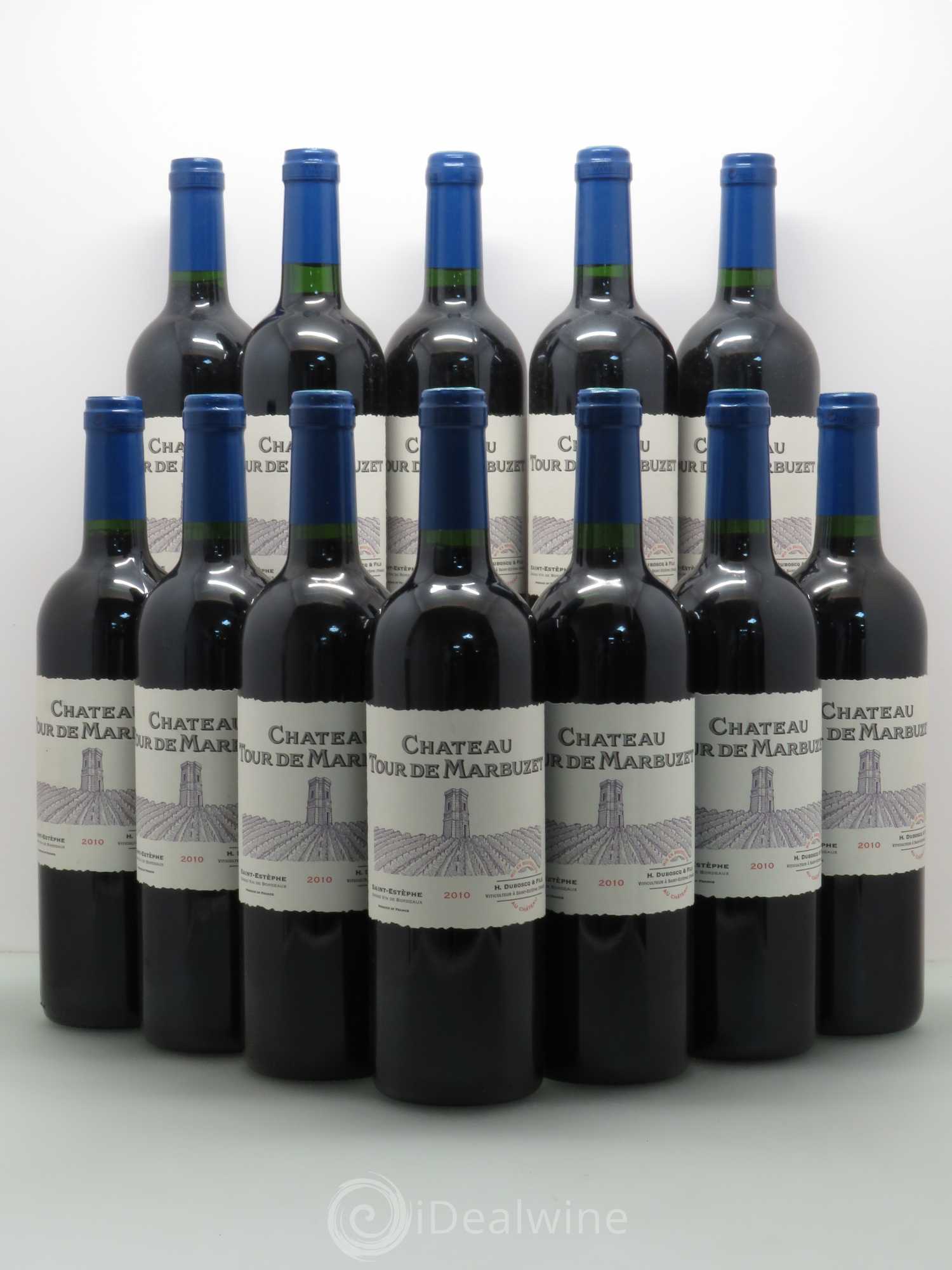 Château Saint-Estèphe Chateau Tour de Marbuzet 2010 - Posten von 12 Flaschen - 0