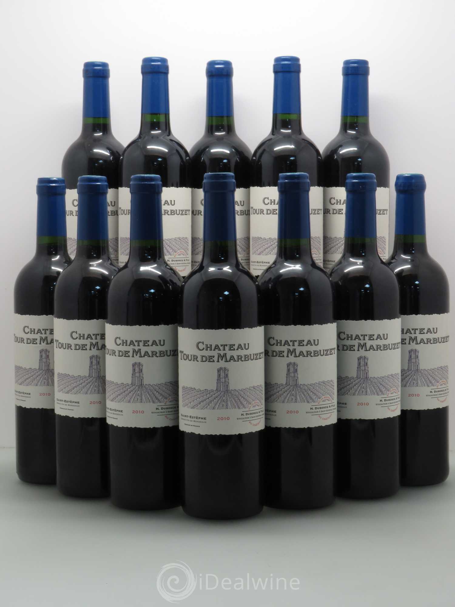 Château Saint-Estèphe Chateau Tour de Marbuzet 2010 - Posten von 12 Flaschen - 0