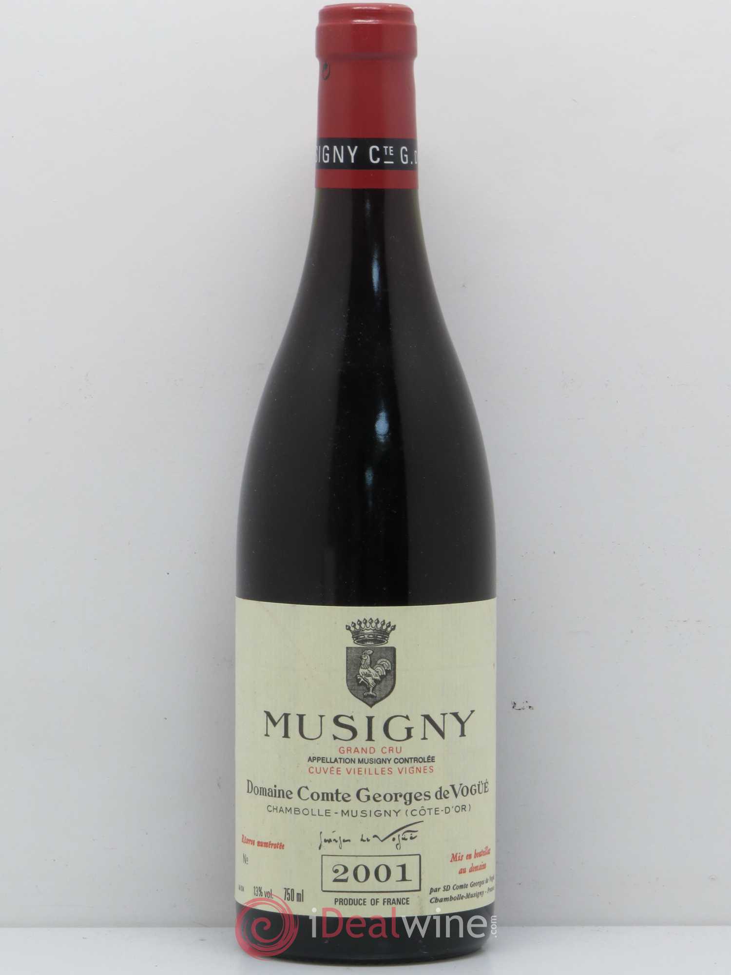 Musigny Grand Cru Vieilles vignes Comte Georges de Vogué 2001 - Posten von 1 Flasche - 0