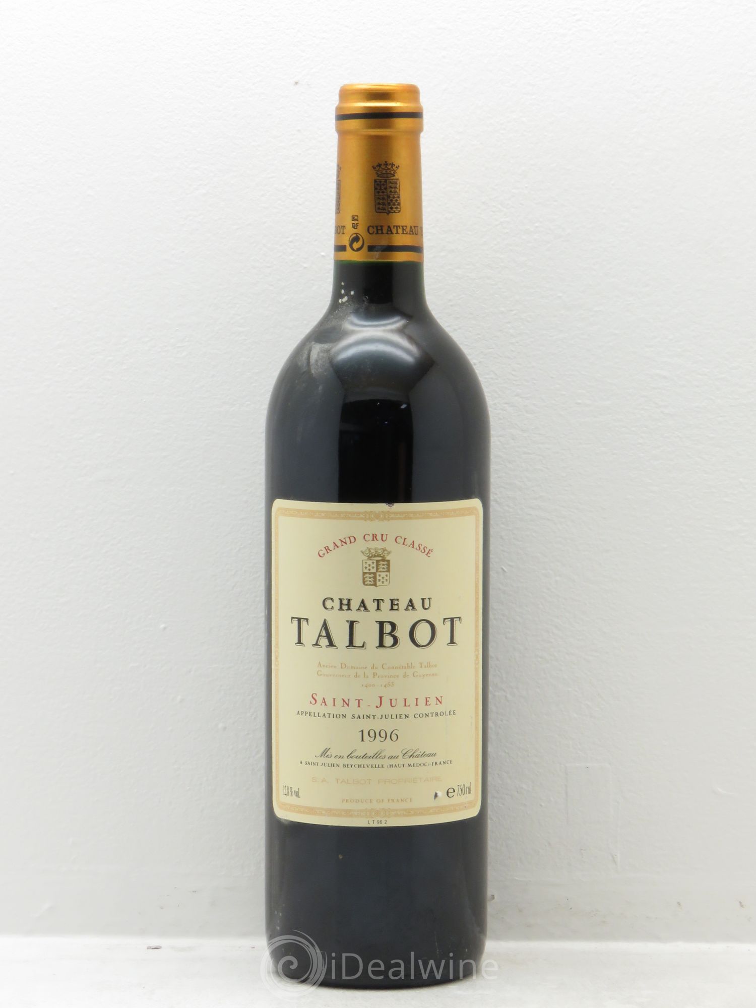 Château Talbot 4ème Grand Cru Classé 1996 - Lot de 1 bouteille - 0