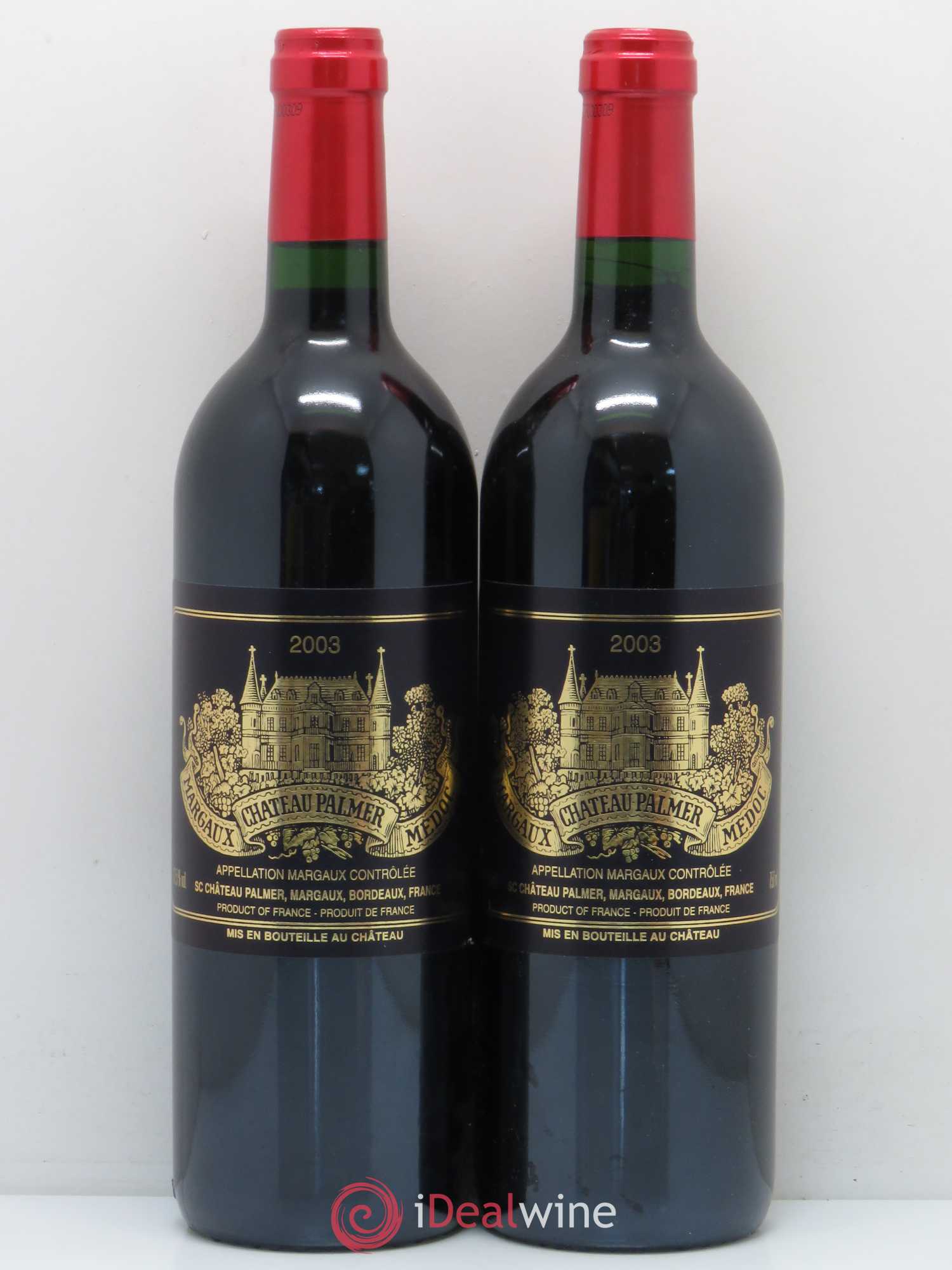 Château Palmer 3ème Grand Cru Classé 2003 - Lot de 2 bouteilles - 0