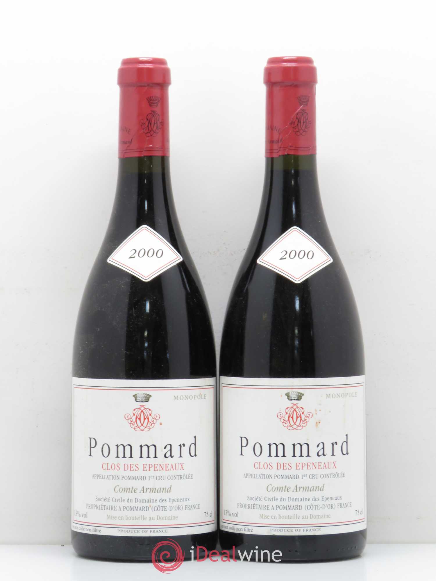Pommard 1er Cru Clos des Epeneaux Comte Armand 2000 - Lot de 2 bouteilles - 0