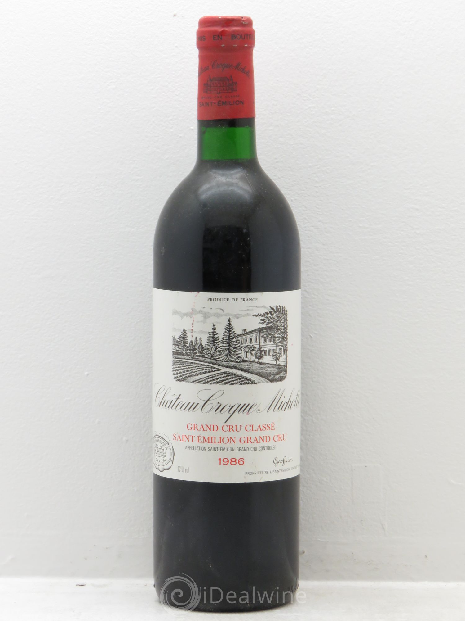 Château Croque Michotte 1986 - Lot de 1 bouteille - 0