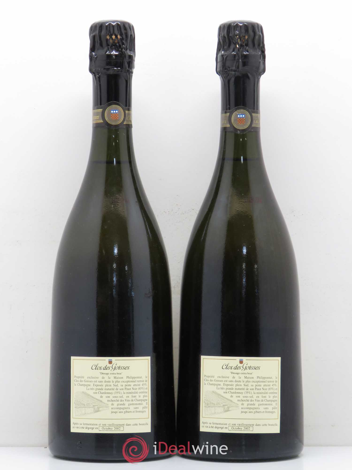Clos des Goisses Philipponnat 1991 - Lot de 2 bouteilles - 1