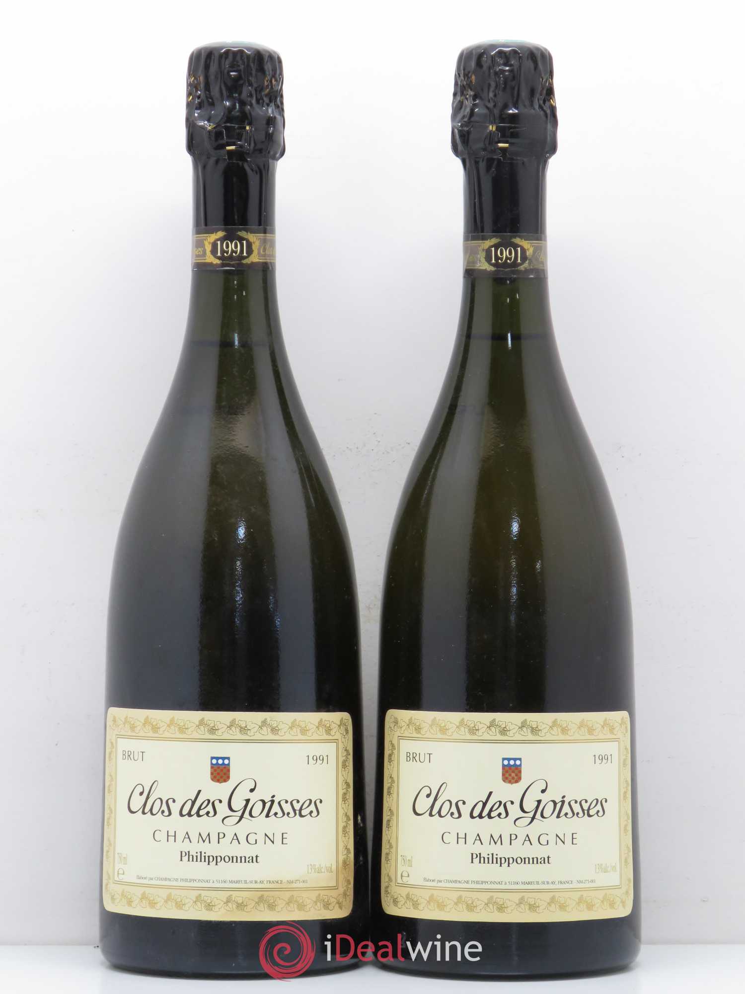 Clos des Goisses Philipponnat 1991 - Lot de 2 bouteilles - 0