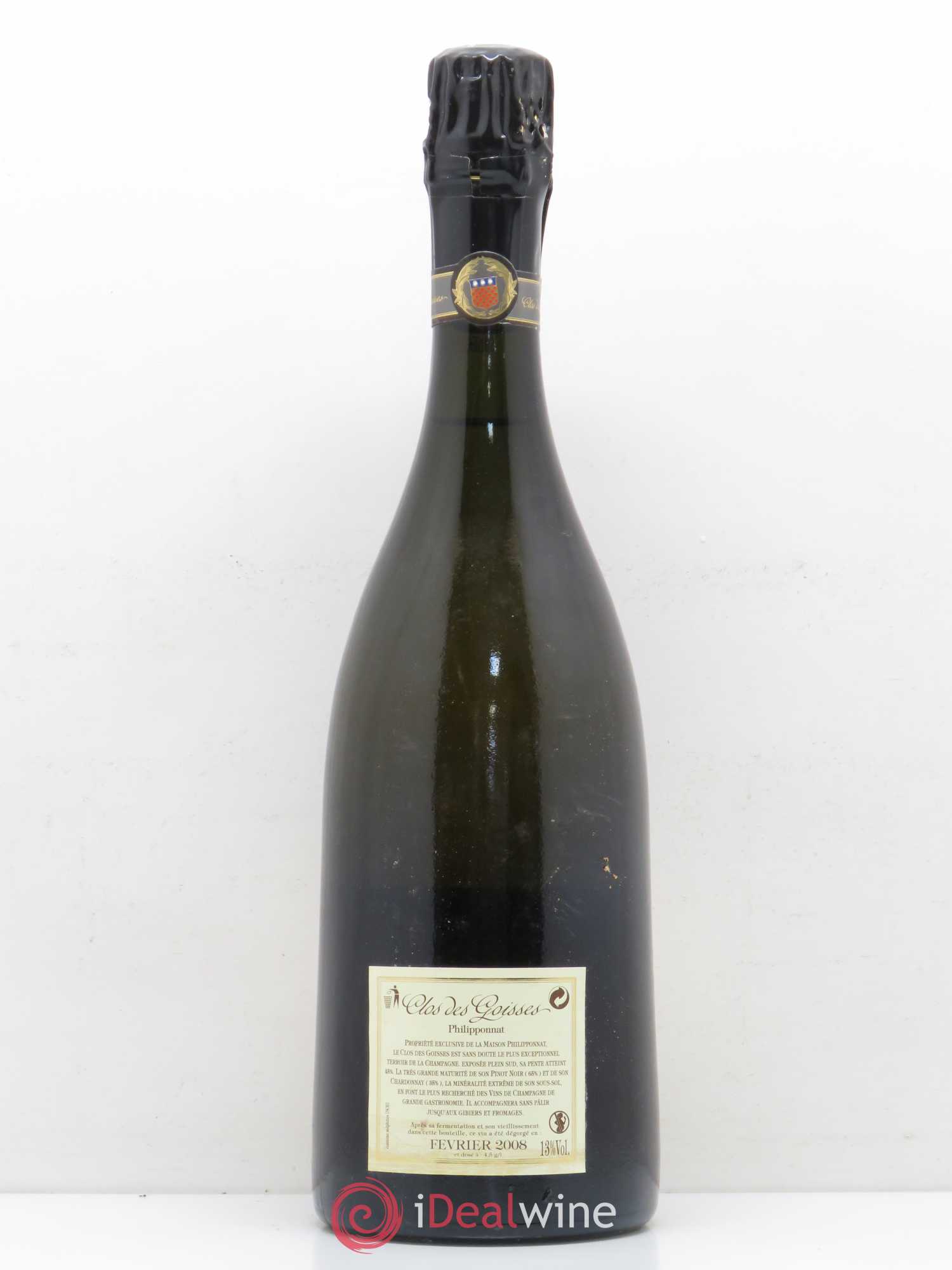 Clos des Goisses Philipponnat 1998 - Lot de 1 bouteille - 1