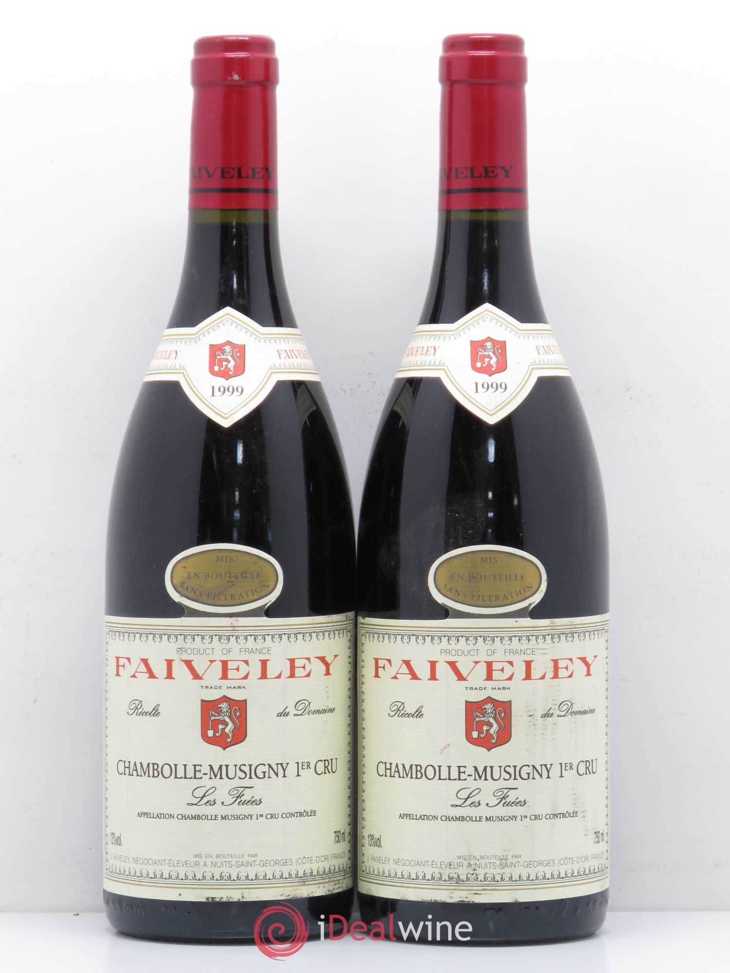 Chambolle-Musigny 1er Cru Les Fuées Faiveley 1999 - Lot de 2 bouteilles - 0