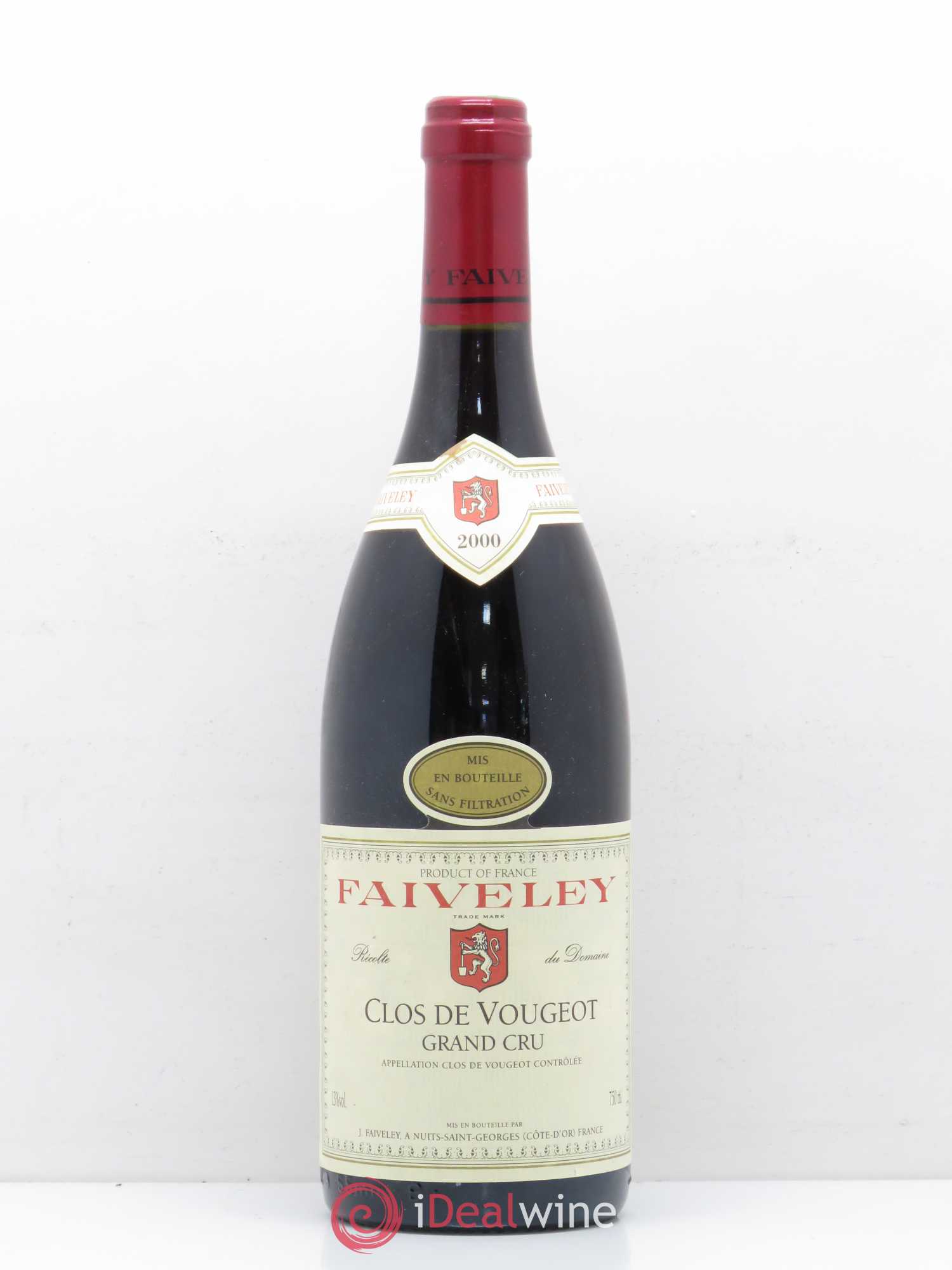 Clos de Vougeot Grand Cru Faiveley 2000 - Lot de 1 bouteille - 0
