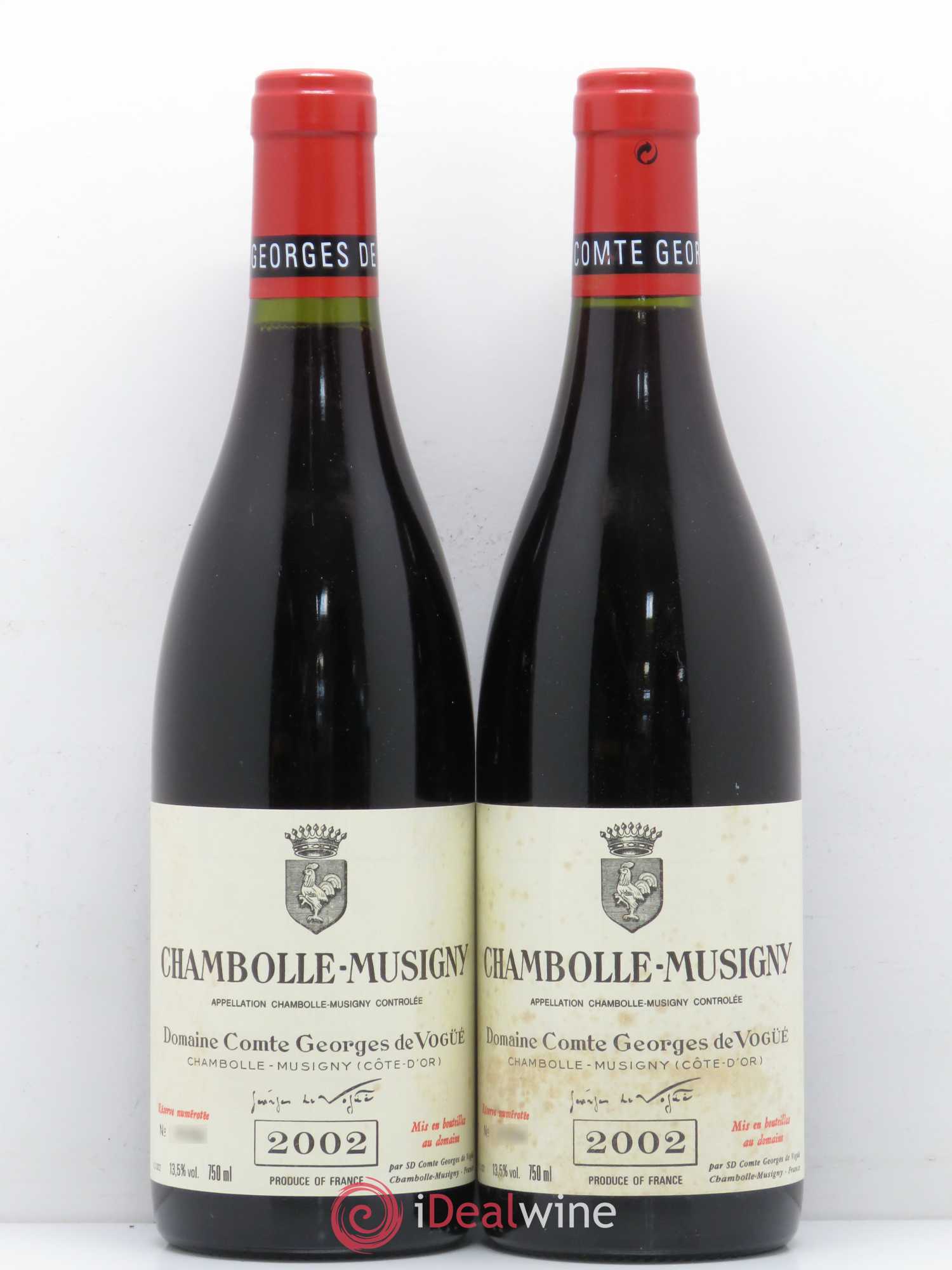 Chambolle-Musigny Comte Georges de Vogüé 2002 - Lot de 2 bouteilles - 0