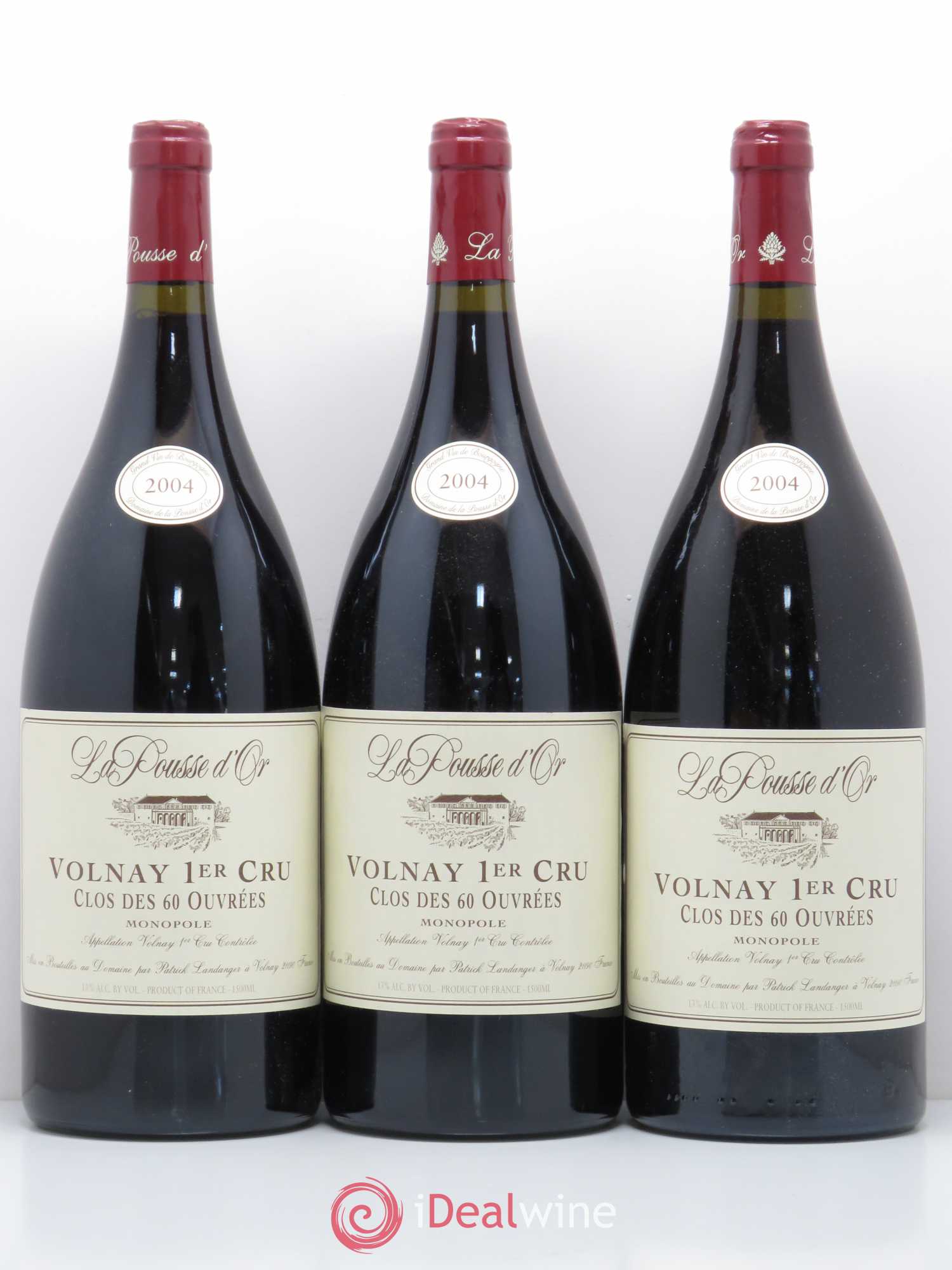 Volnay 1er Cru Clos des 60 ouvrées La Pousse d'Or (Domaine de) 2004 - Lot de 3 magnums - 0