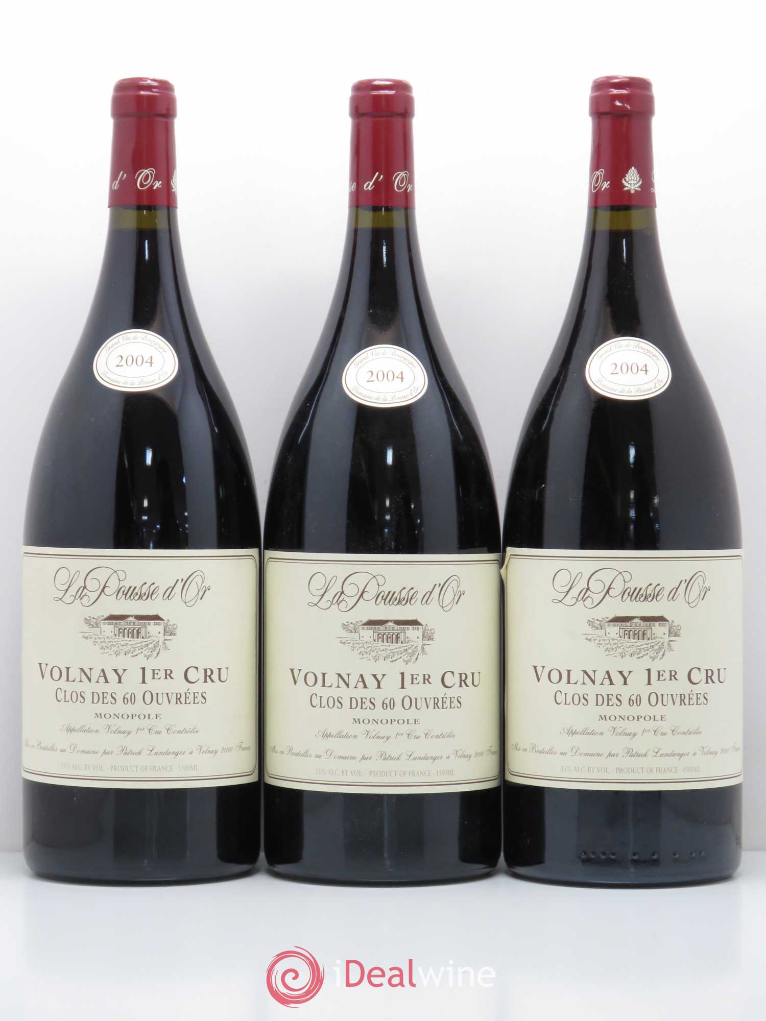 Volnay 1er Cru Clos des 60 ouvrées La Pousse d'Or (Domaine de) 2004 - Lot de 3 magnums - 0