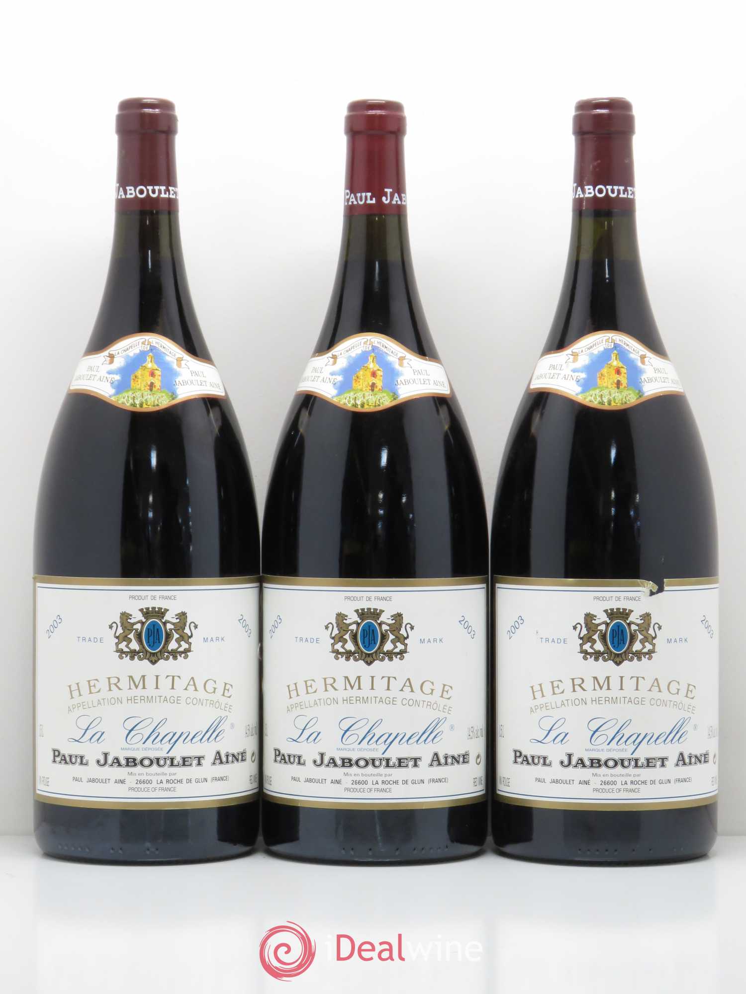 Hermitage La Chapelle Paul Jaboulet Ainé 2003 - Lot de 3 magnums - 0
