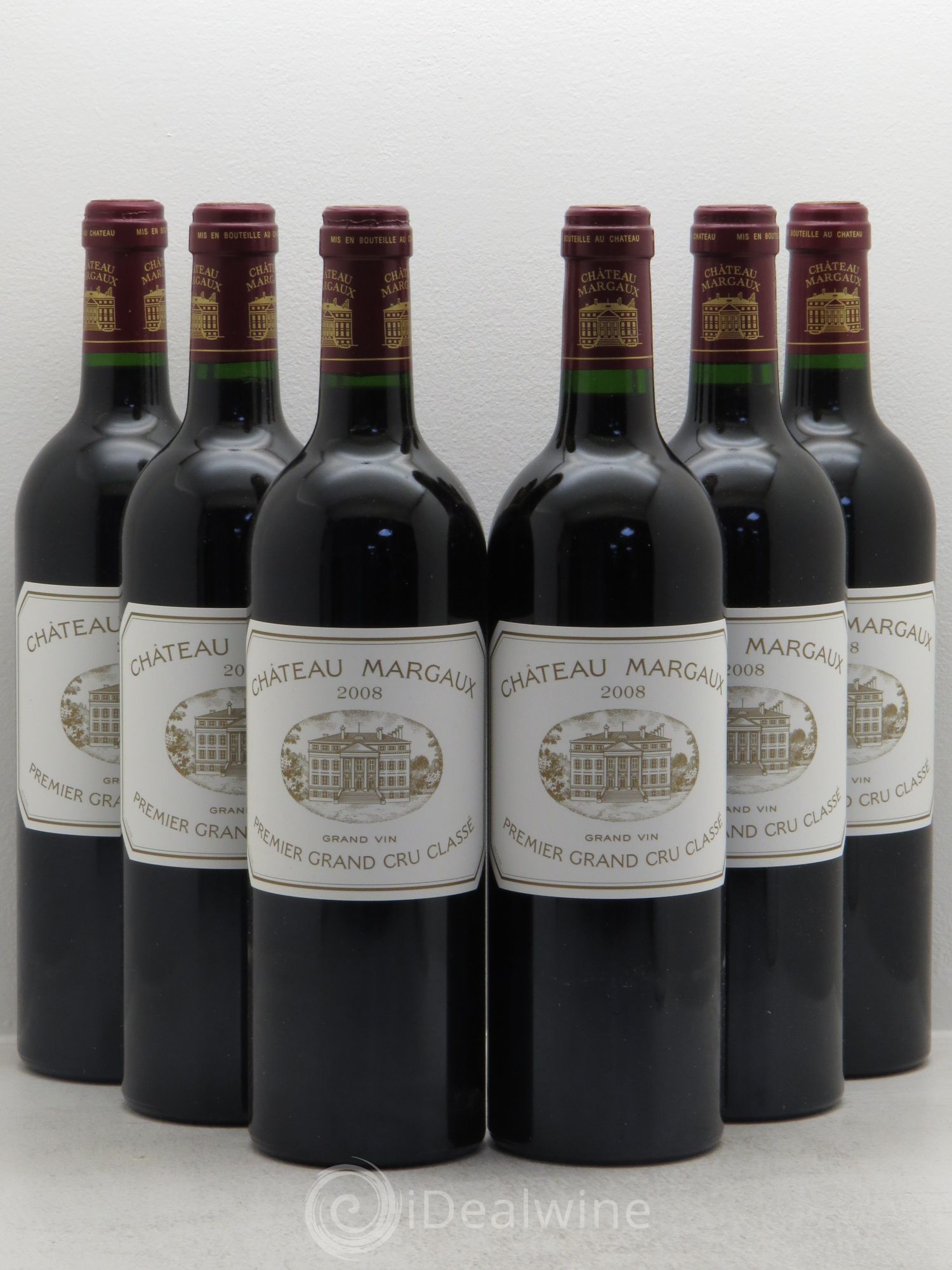 Château Margaux 1er Grand Cru Classé 2008 - Lot de 6 bouteilles - 0