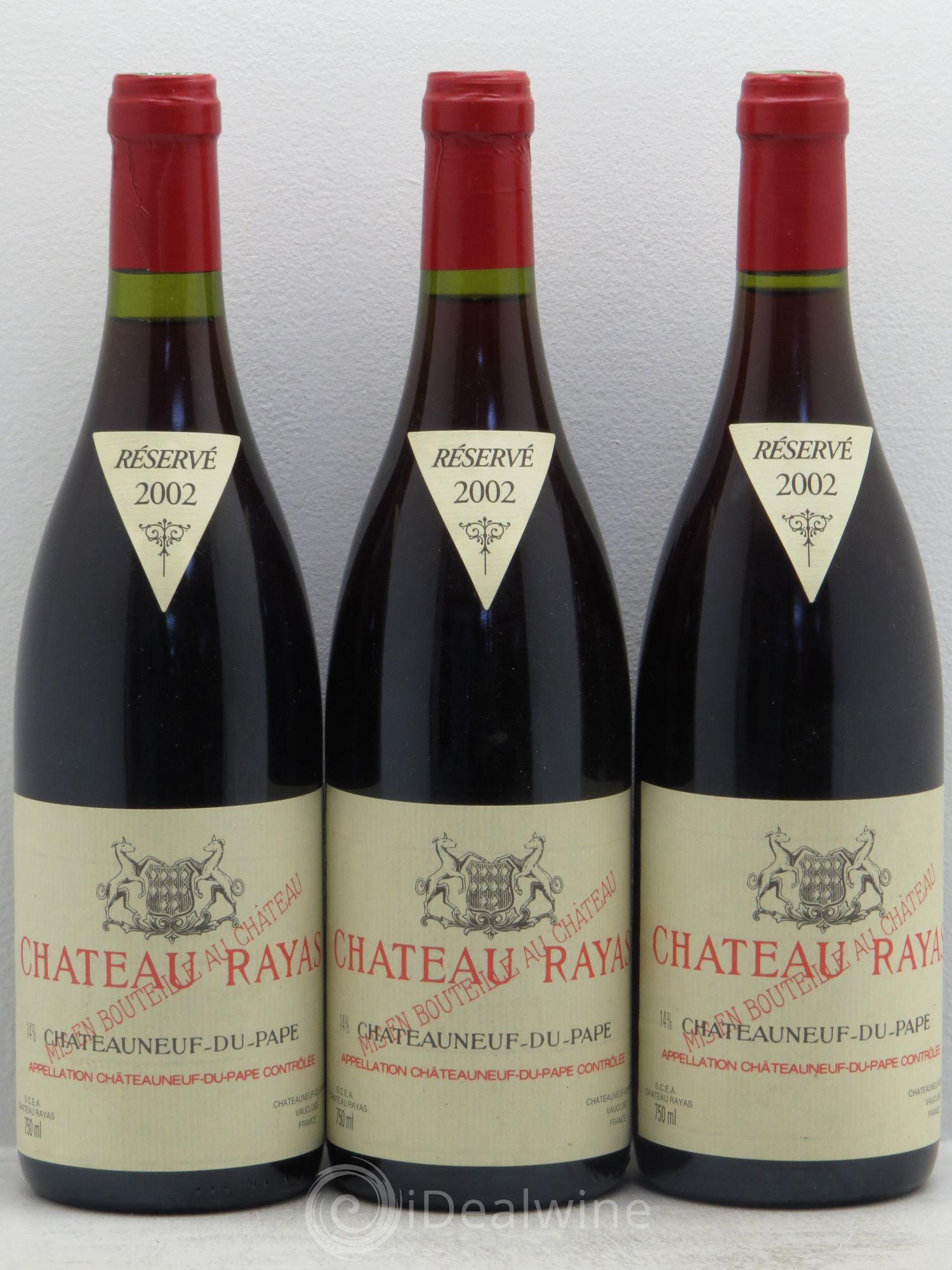 Châteauneuf-du-Pape Château Rayas Emmanuel Reynaud 2002 - Lot de 3 bouteilles - 0