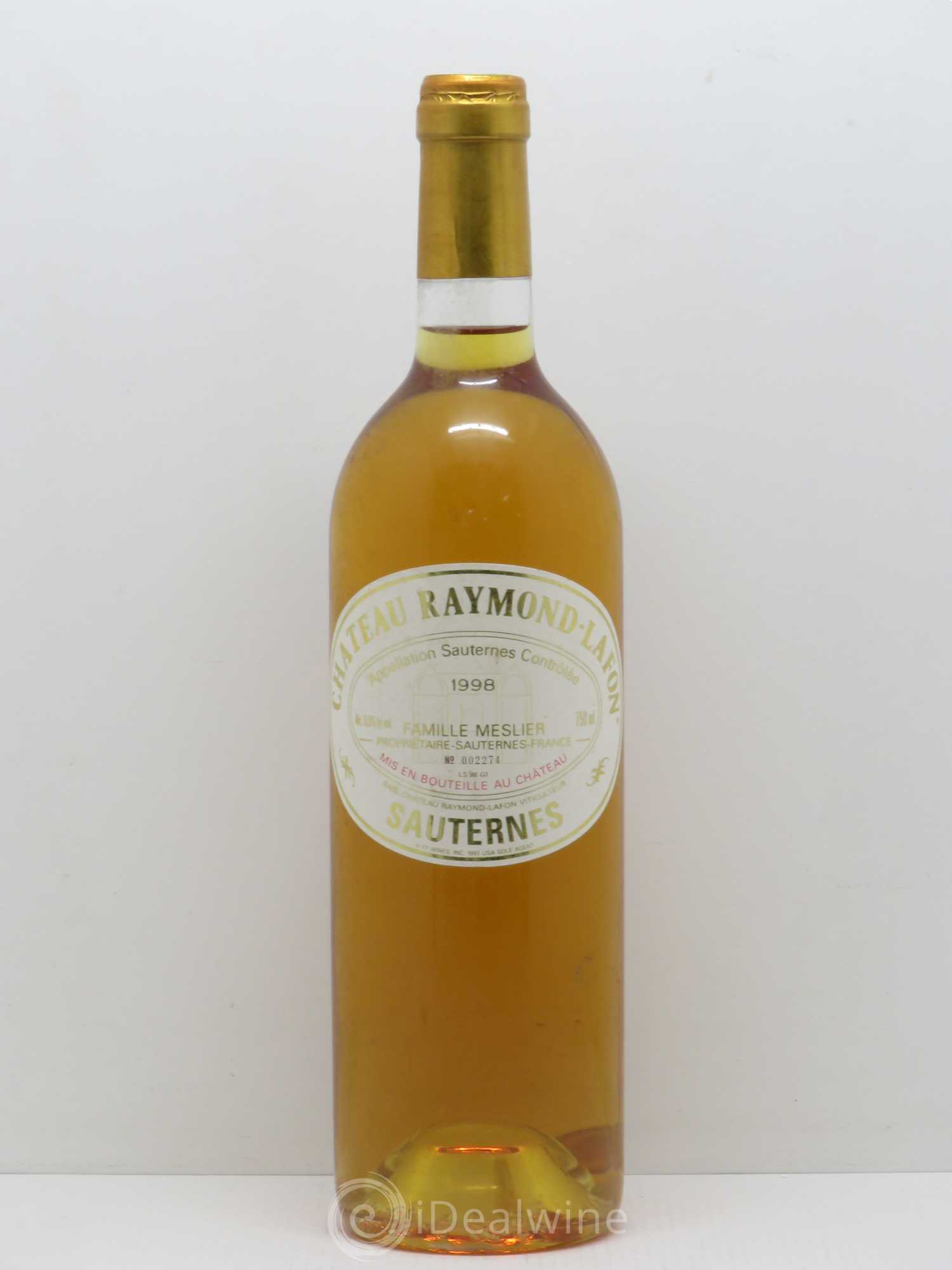 Château Raymond Lafon 1998 - Lot de 1 bouteille - 0