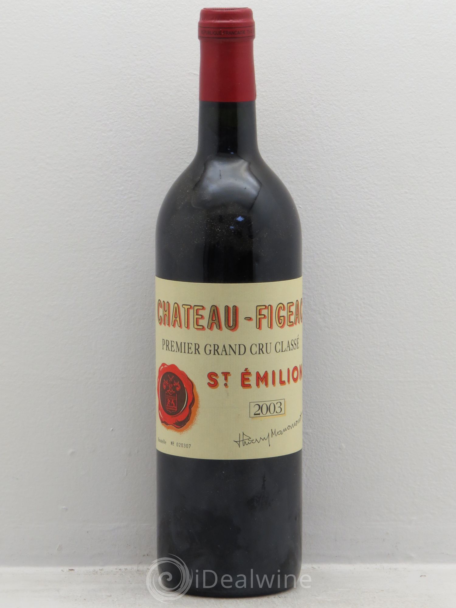 Château Figeac 1er Grand Cru Classé A 2003 - Lot de 1 bouteille - 0