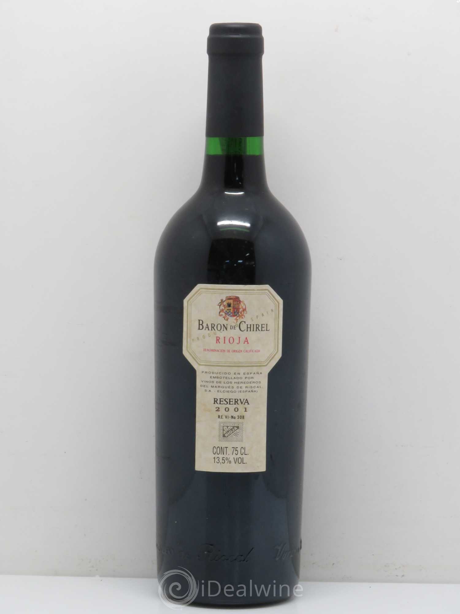 Rioja DOCA Baron De Chirel 2001 - Lot de 1 bouteille - 0
