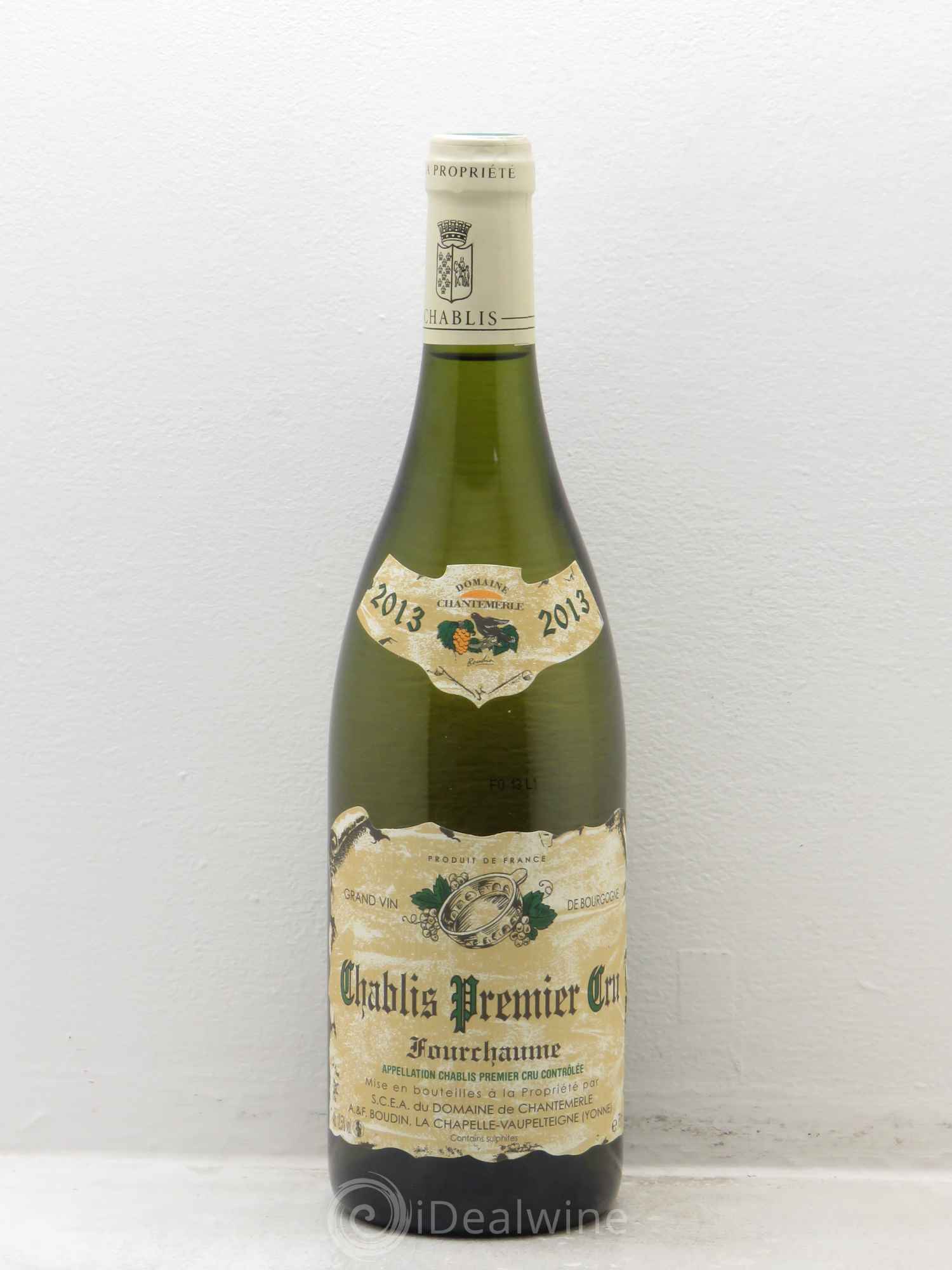 Chablis 1er Cru domaine de chantemerle 2013 - Posten von 1 Flasche - 0