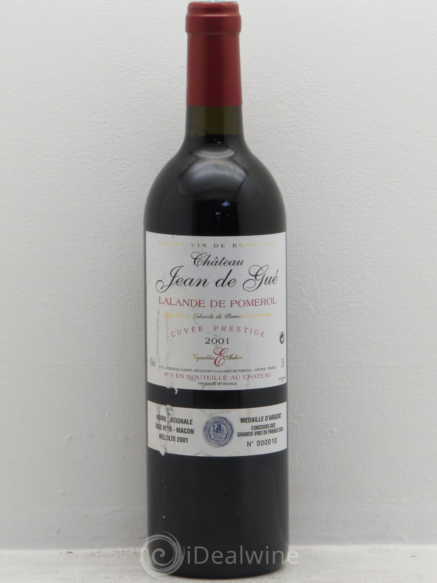 Bordeaux Château Jean de Gué Lalande de Pomerol Cuvée Prestige (sans prix de réserve) 2001 - Posten von 1 Flasche - 0