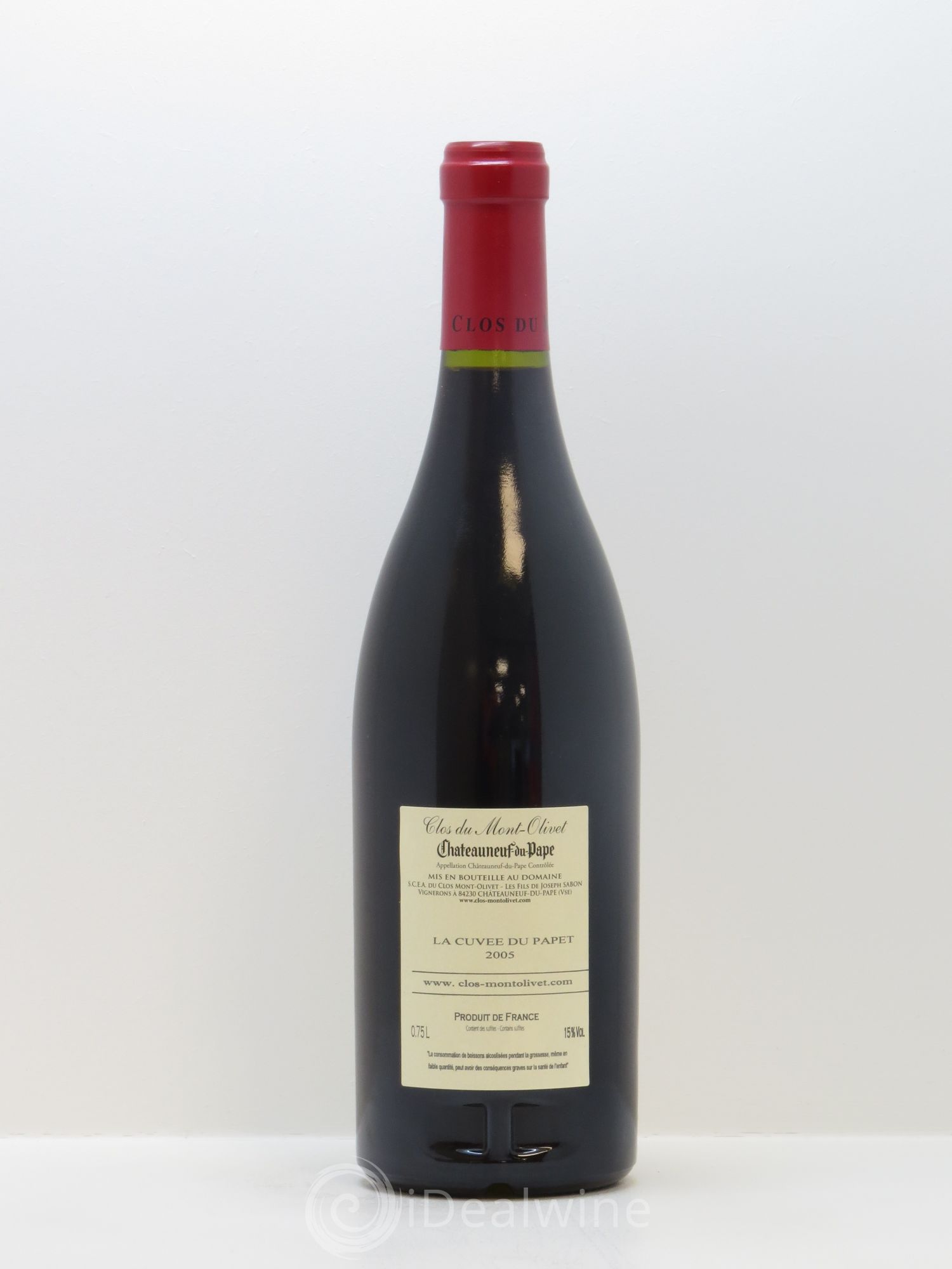 Châteauneuf-du-Pape Cuvée du Papet Clos du Mont-Olivet 2005 - Lot de 1 bouteille - 1