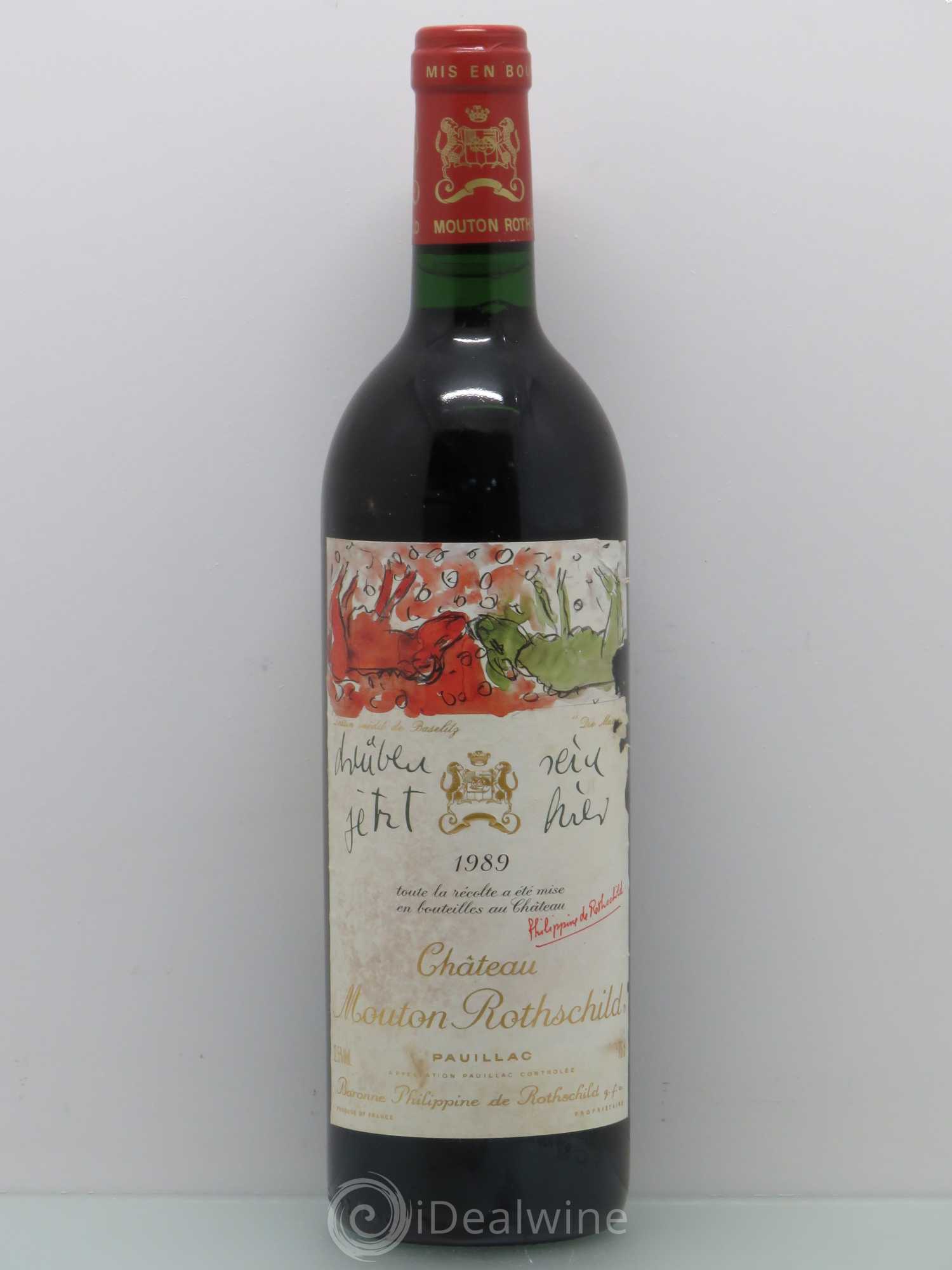 Château Mouton Rothschild 1er Grand Cru Classé 1989 - Lot de 1 bouteille - 0