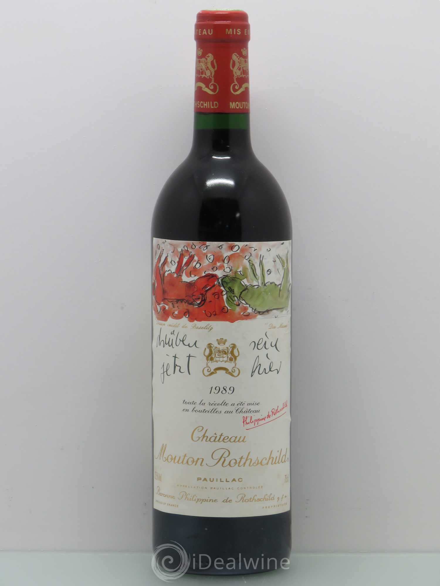 Château Mouton Rothschild 1er Grand Cru Classé 1989 - Lot de 1 bouteille - 0
