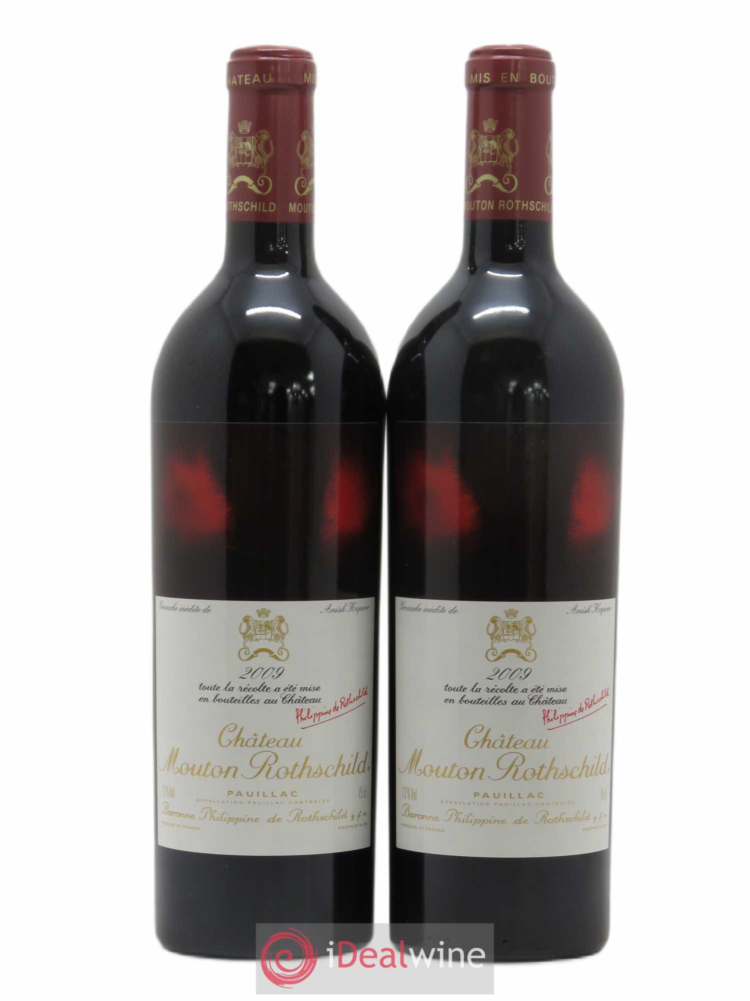 Château Mouton Rothschild 1er Grand Cru Classé 2009 - Lot de 2 bouteilles - 0