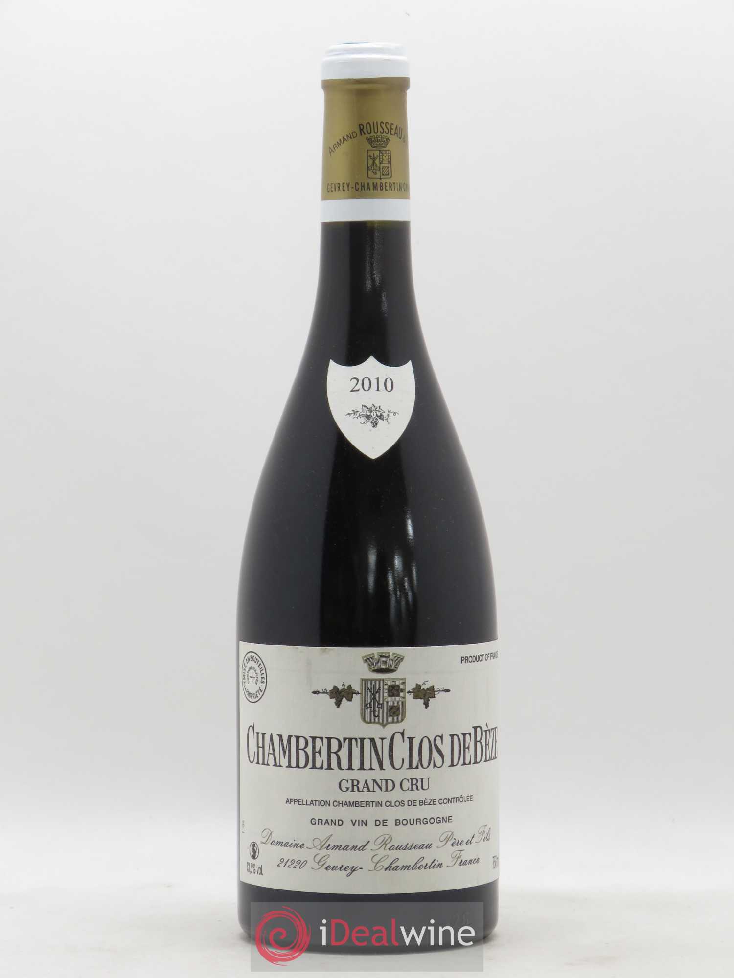 Chambertin Clos de Bèze Grand Cru Armand Rousseau (Domaine) 2010 - Lot de 1 bouteille - 0