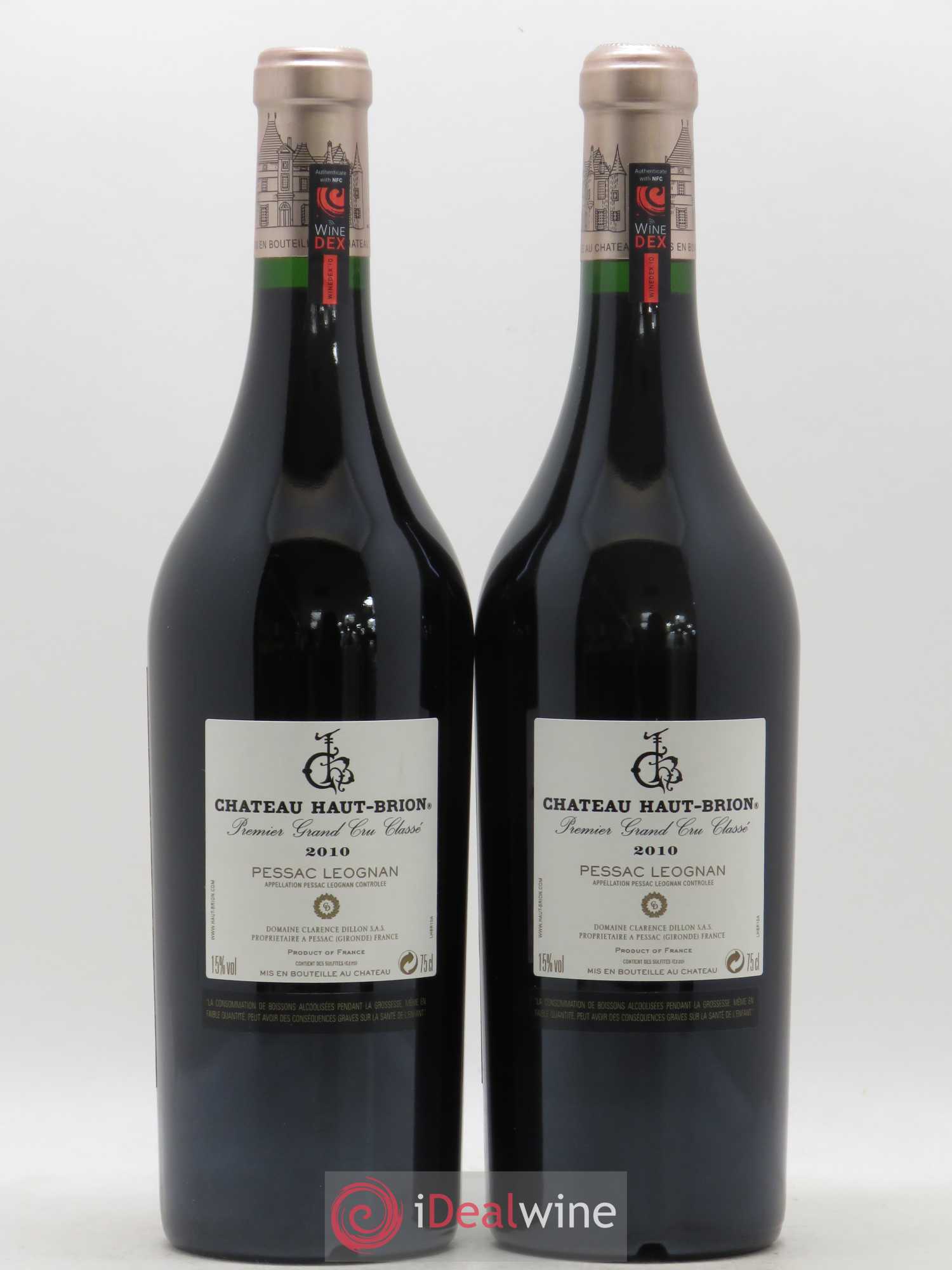 Château Haut Brion 1er Grand Cru Classé 2010 - Lot de 2 bouteilles - 1