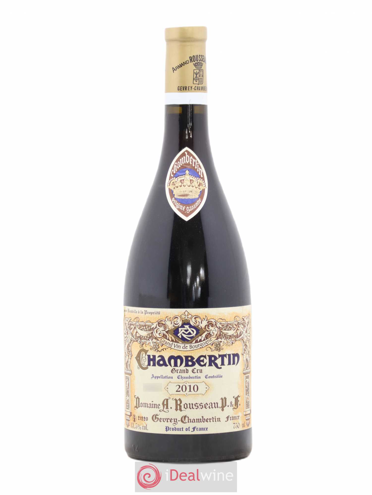 Chambertin Grand Cru Armand Rousseau (Domaine) 2010 - Lot de 1 bouteille - 0