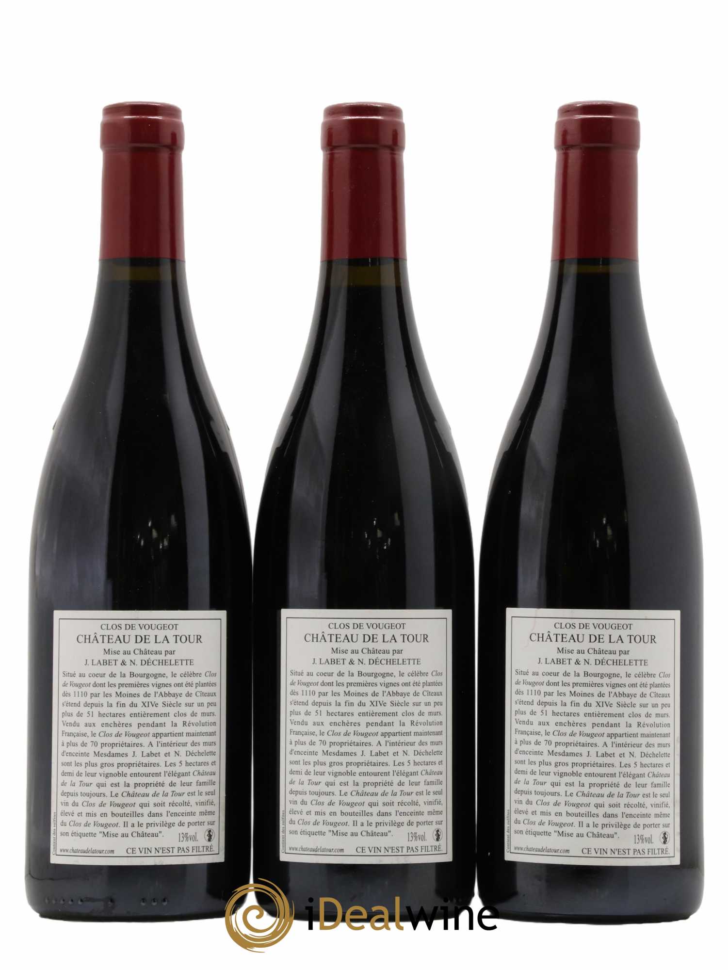 Clos de Vougeot Grand Cru Vieilles Vignes Château de La Tour 2009 - Lot de 3 bouteilles - 1