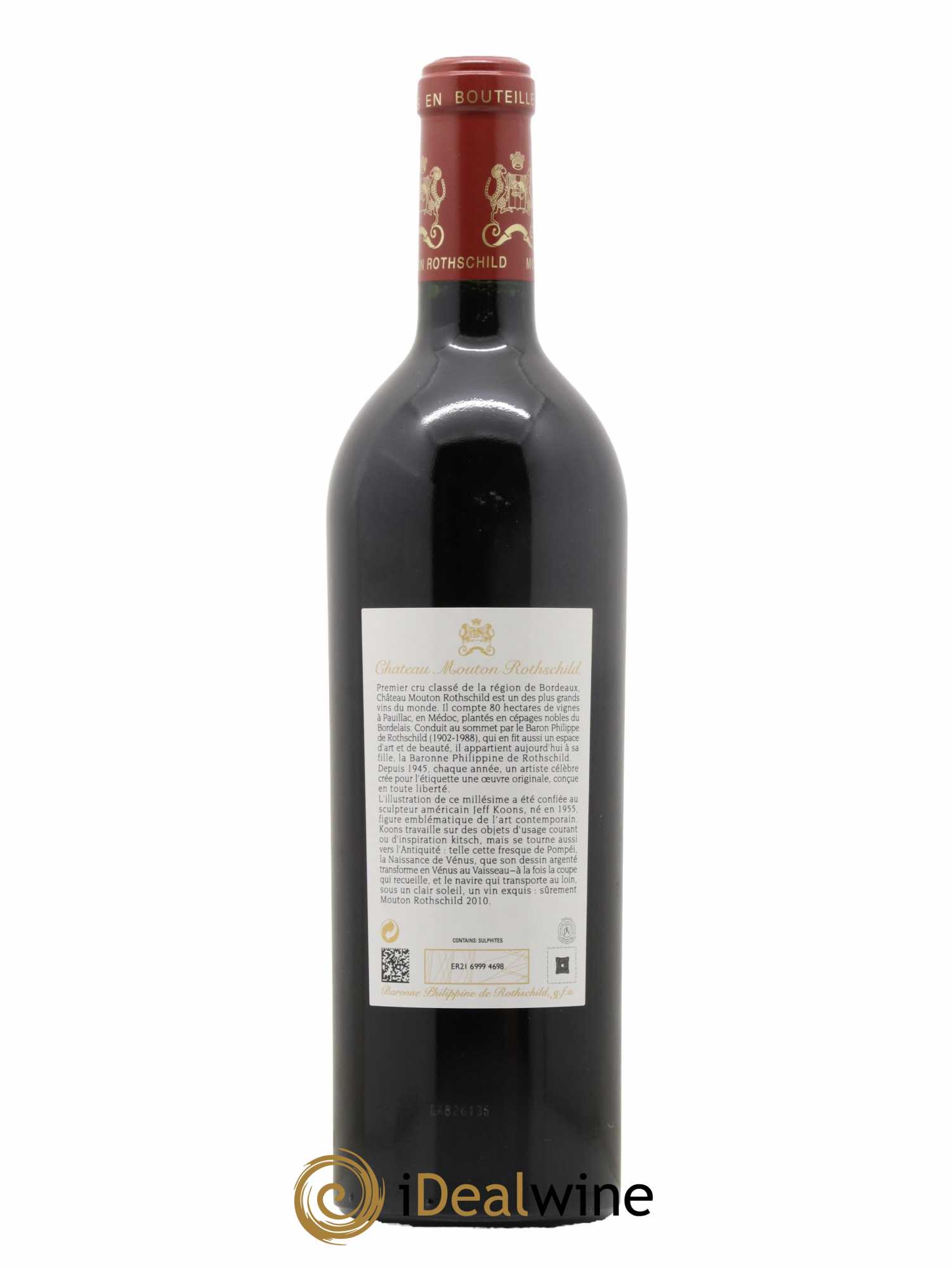 Château Mouton Rothschild 1er Grand Cru Classé 2010 - Lot de 1 bouteille - 1