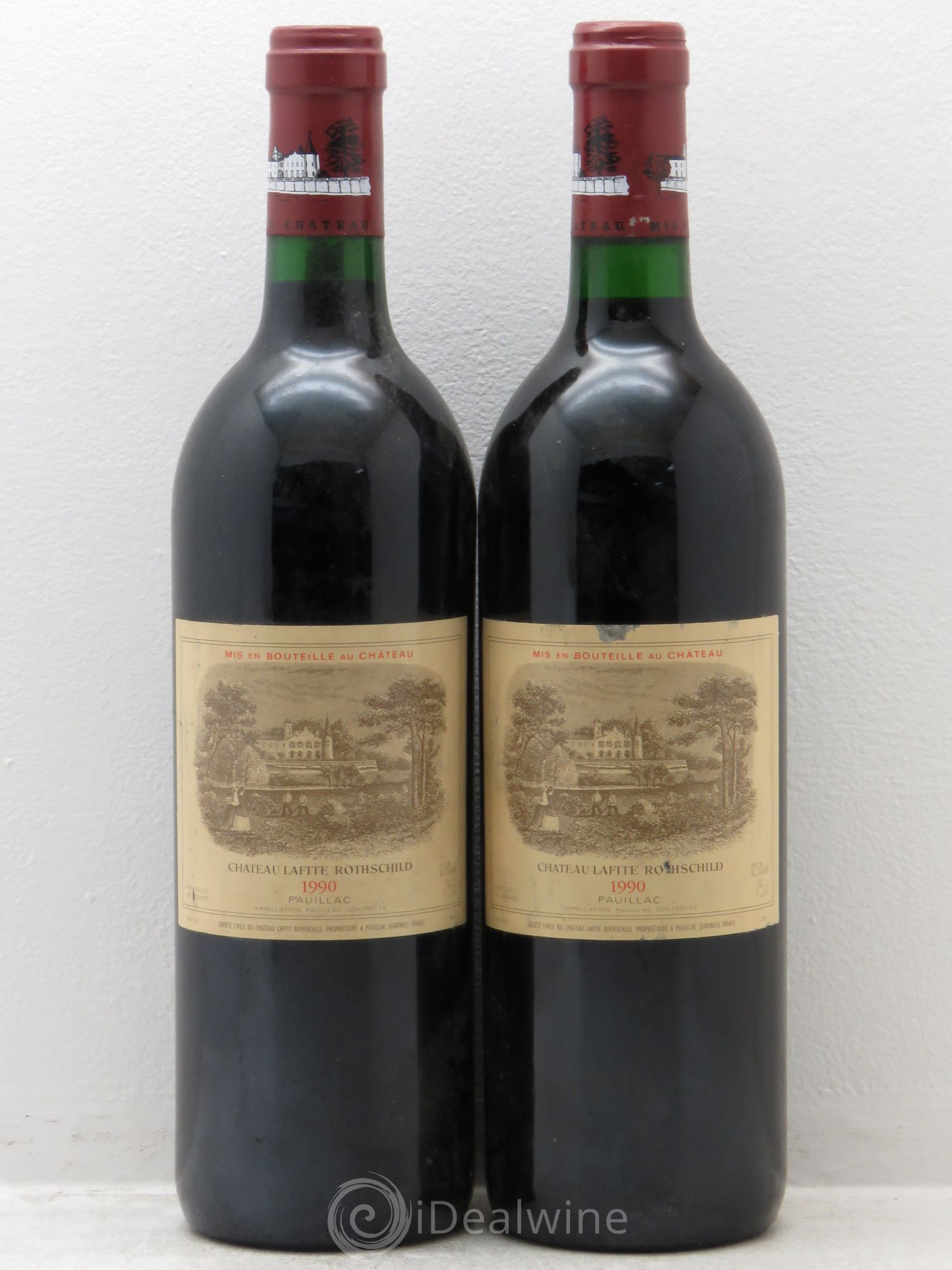 Château Lafite Rothschild 1er Grand Cru Classé 1990 - Lot de 2 bouteilles - 0