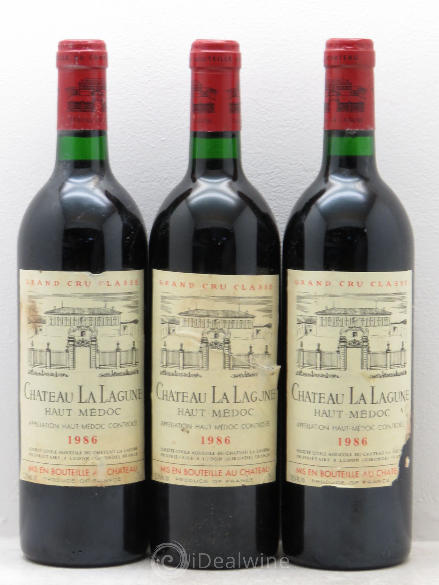 Château la Lagune 3ème Grand Cru Classé 1986 - Lot de 3 bouteilles - 0