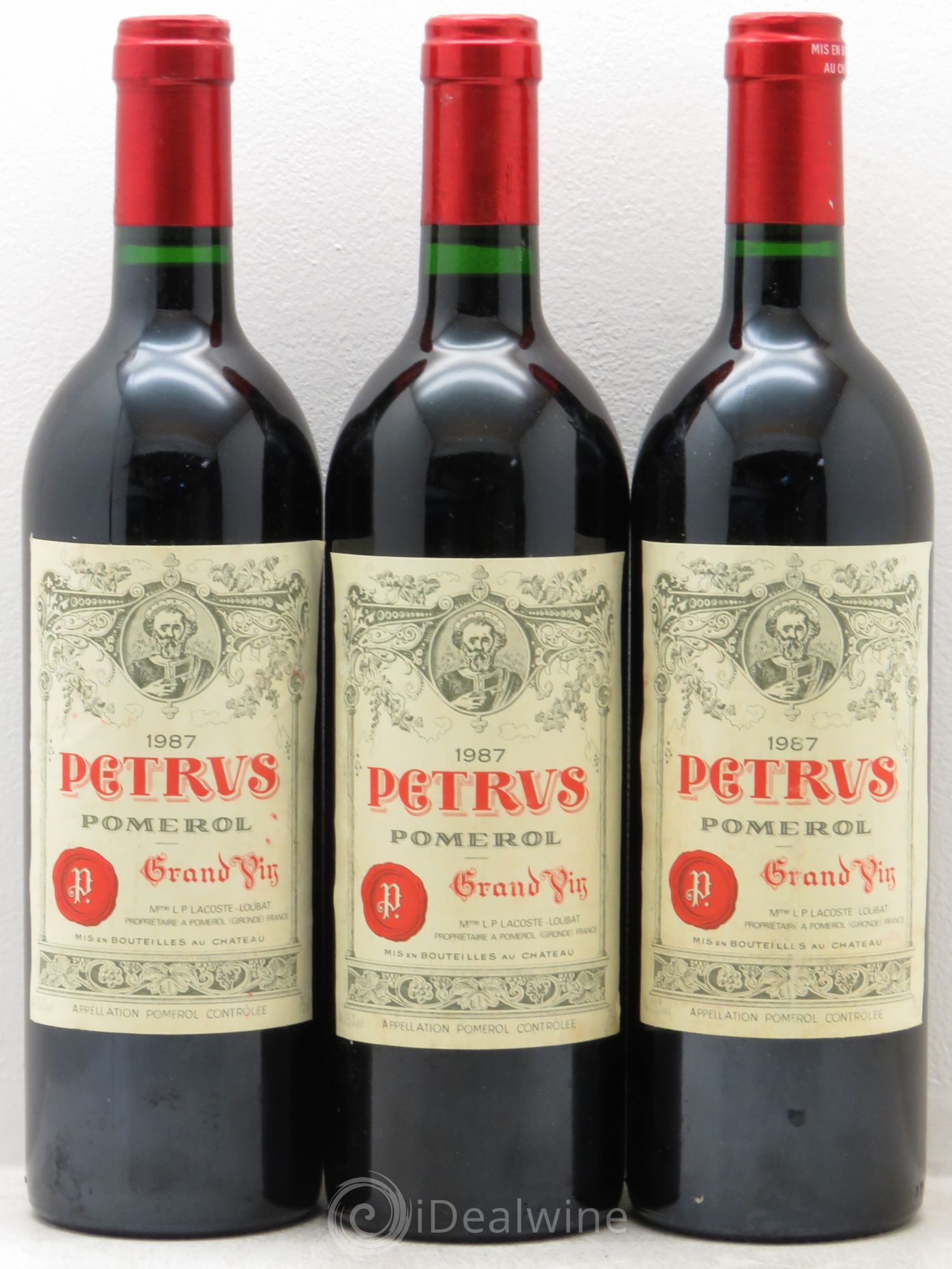 Petrus 1987 - Lot de 3 bouteilles - 0