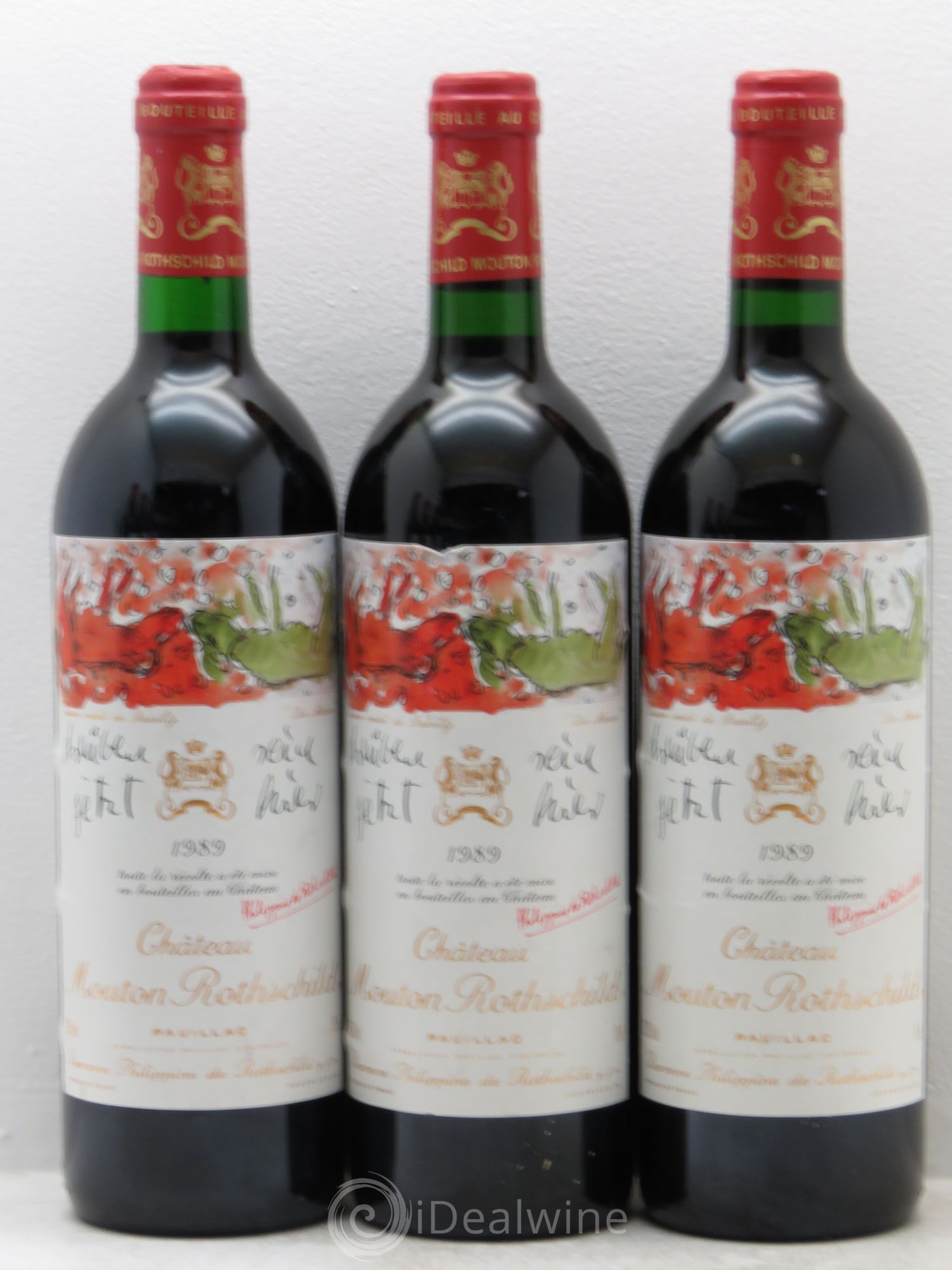 Château Mouton Rothschild 1er Grand Cru Classé 1989 - Lot de 6 bouteilles - 1