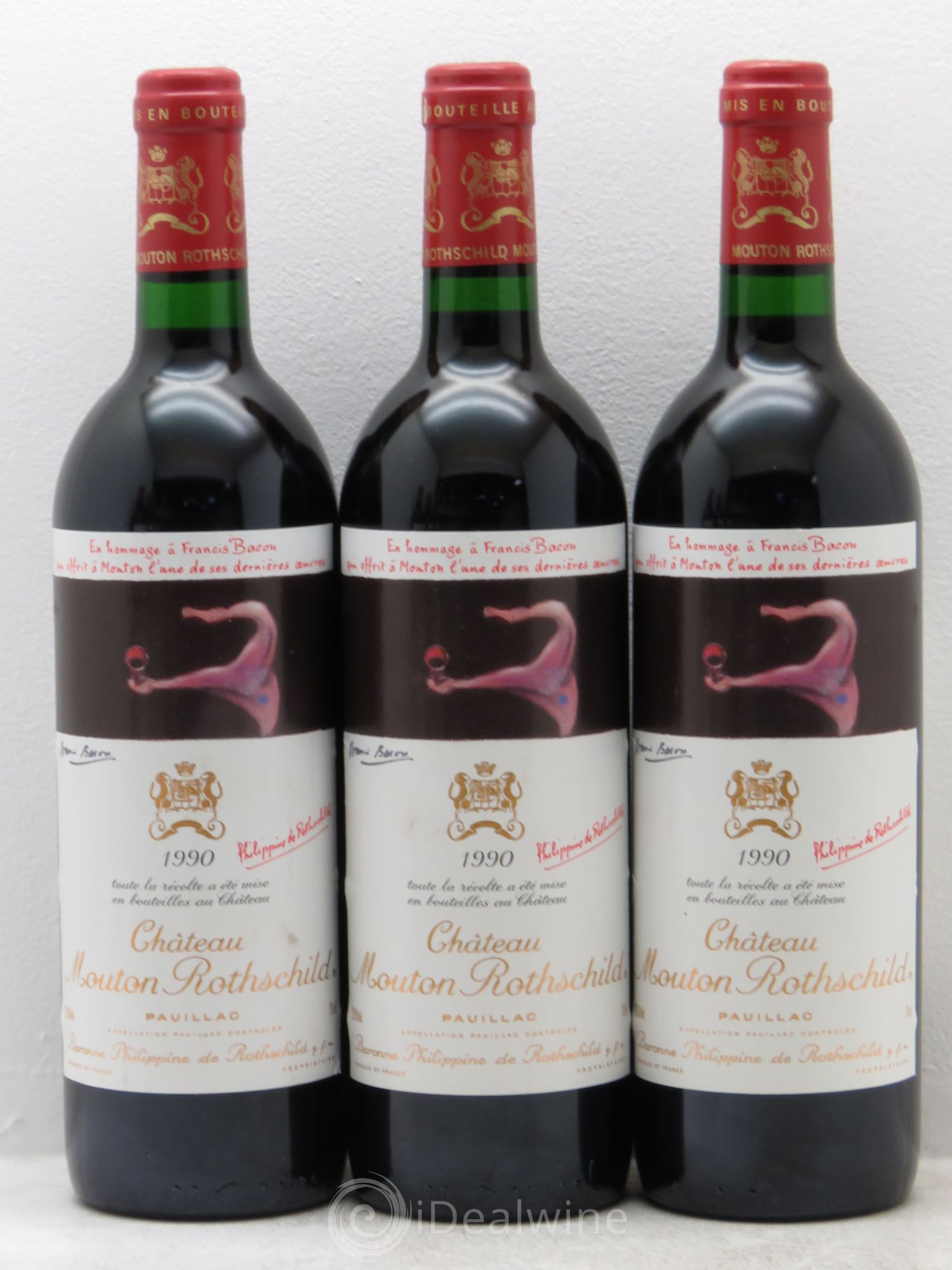 Château Mouton Rothschild 1er Grand Cru Classé 1990 - Lot de 6 bouteilles - 1
