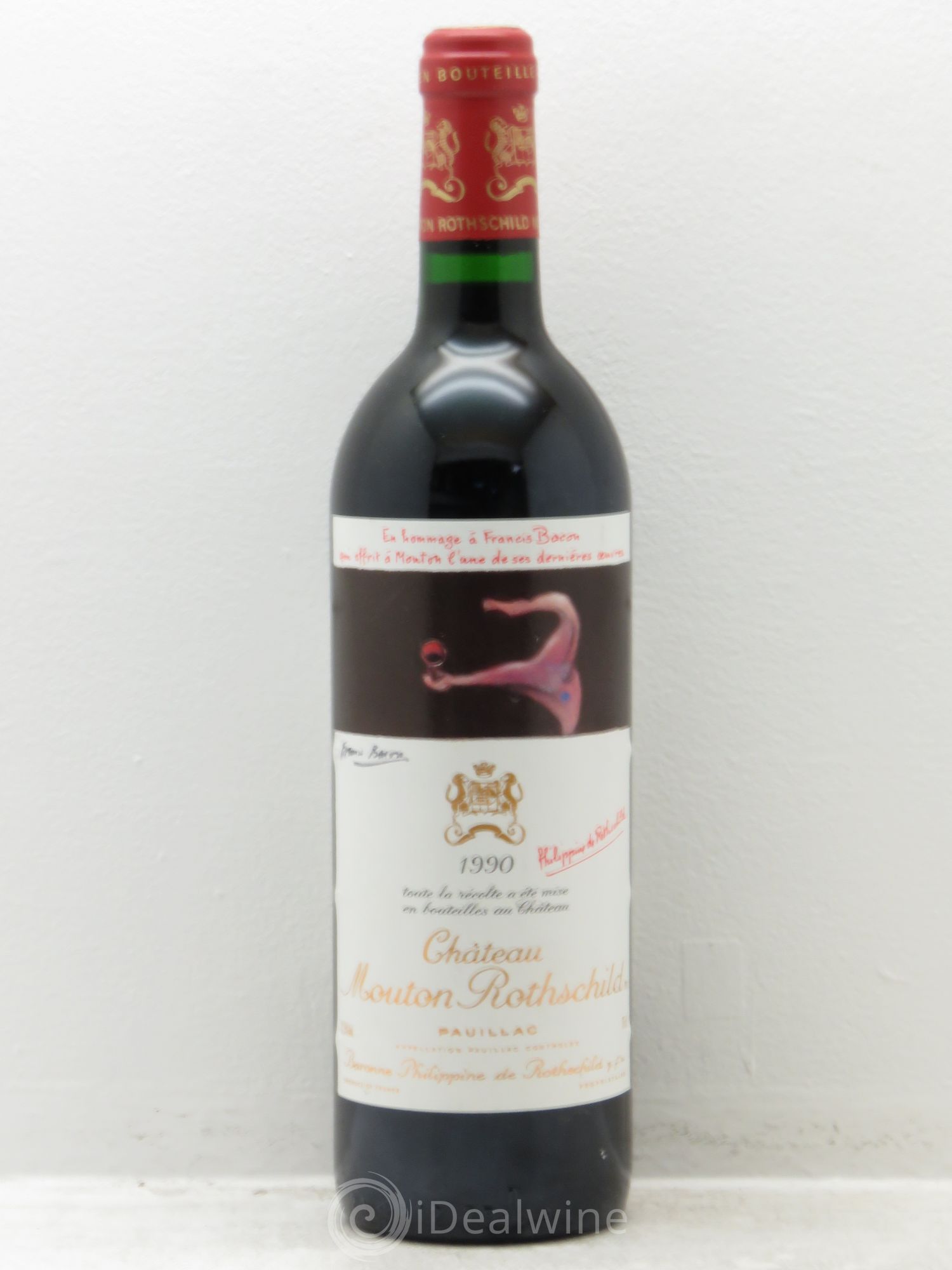 Château Mouton Rothschild 1er Grand Cru Classé 1990 - Lot de 1 bouteille - 0