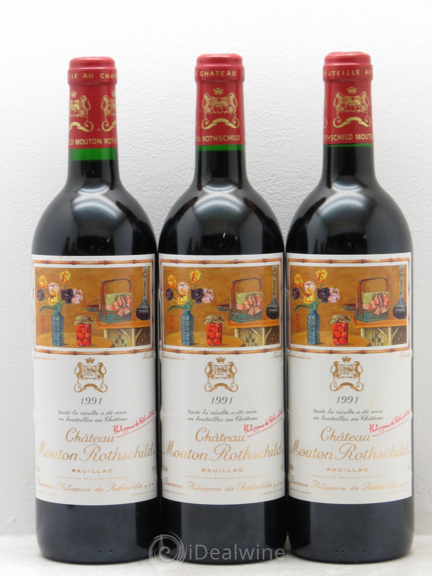 Château Mouton Rothschild 1er Grand Cru Classé 1991 - Lot de 6 bouteilles - 1