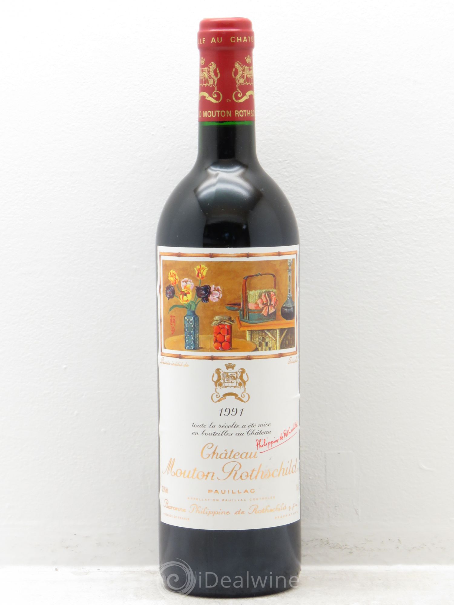Château Mouton Rothschild 1er Grand Cru Classé 1991 - Lot de 1 bouteille - 0