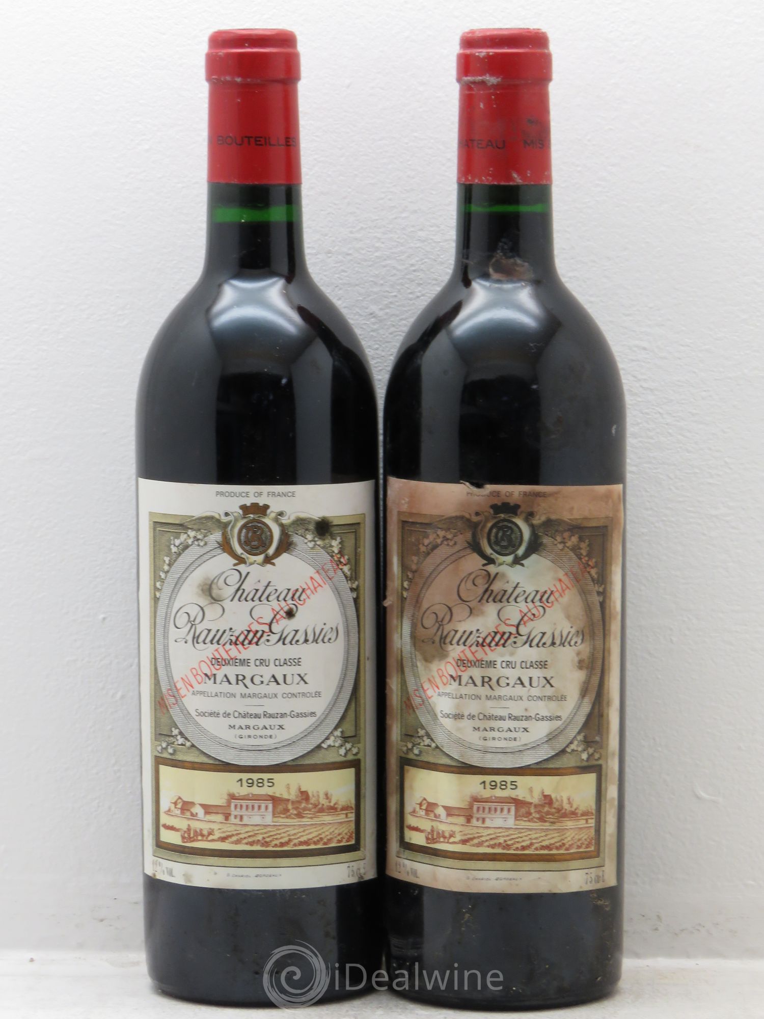 Château Rauzan-Gassies 2ème Grand Cru Classé 1985 - Lot de 2 bouteilles - 0
