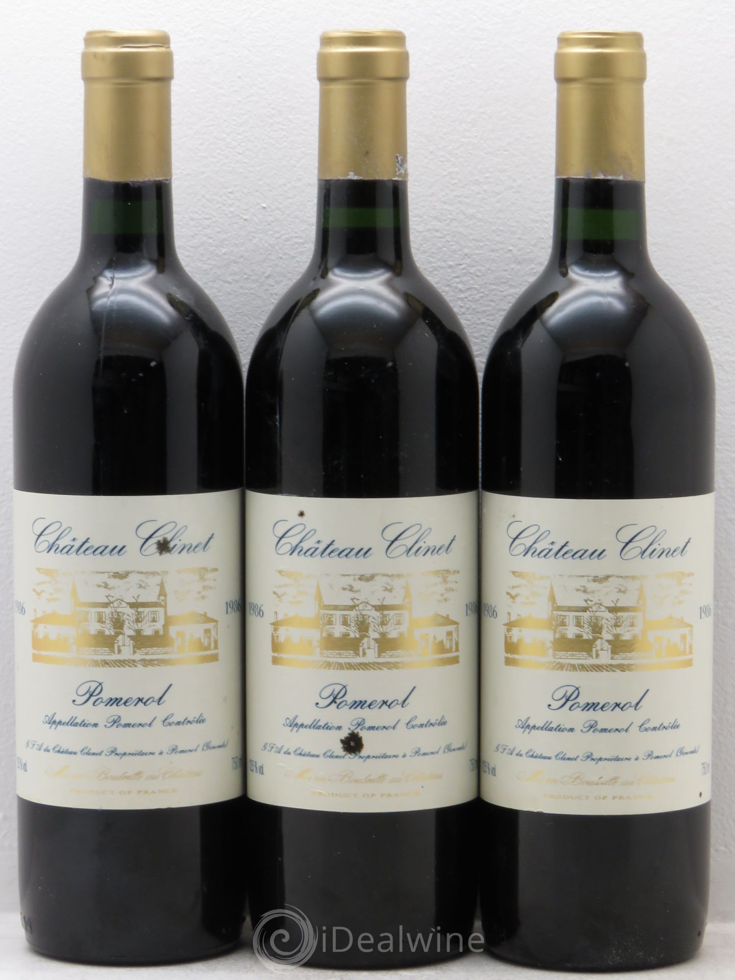 Château Clinet 1986 - Lot de 3 bouteilles - 0