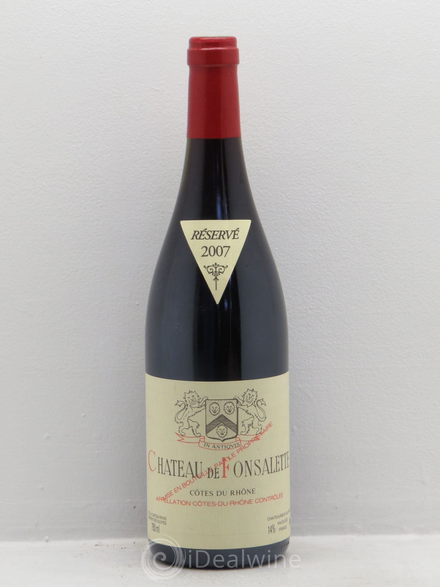 Côtes-du-Rhône Château de Fonsalette Emmanuel Reynaud 2007 - Lot de 1 bouteille - 0