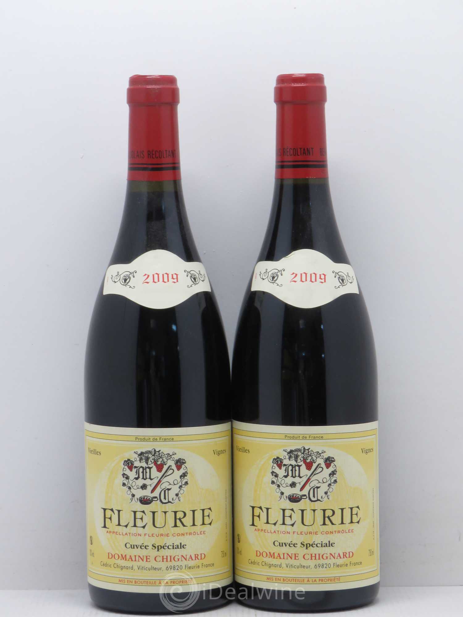 Fleurie Vieilles Vignes Domaine Chignard Cuvée Spéciale 2009 - Posten von 2 Flaschen - 0