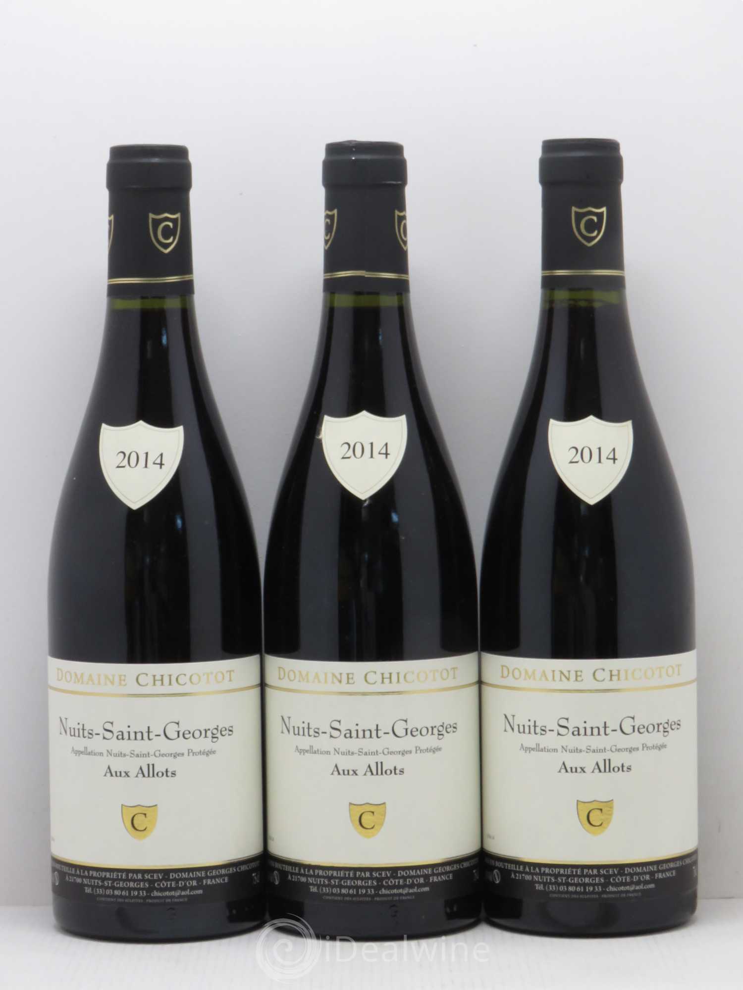 Nuits-Saint-Georges 1er Cru Les Allots Domaine Georges Chicotot 2014 - Posten von 3 Flaschen - 0