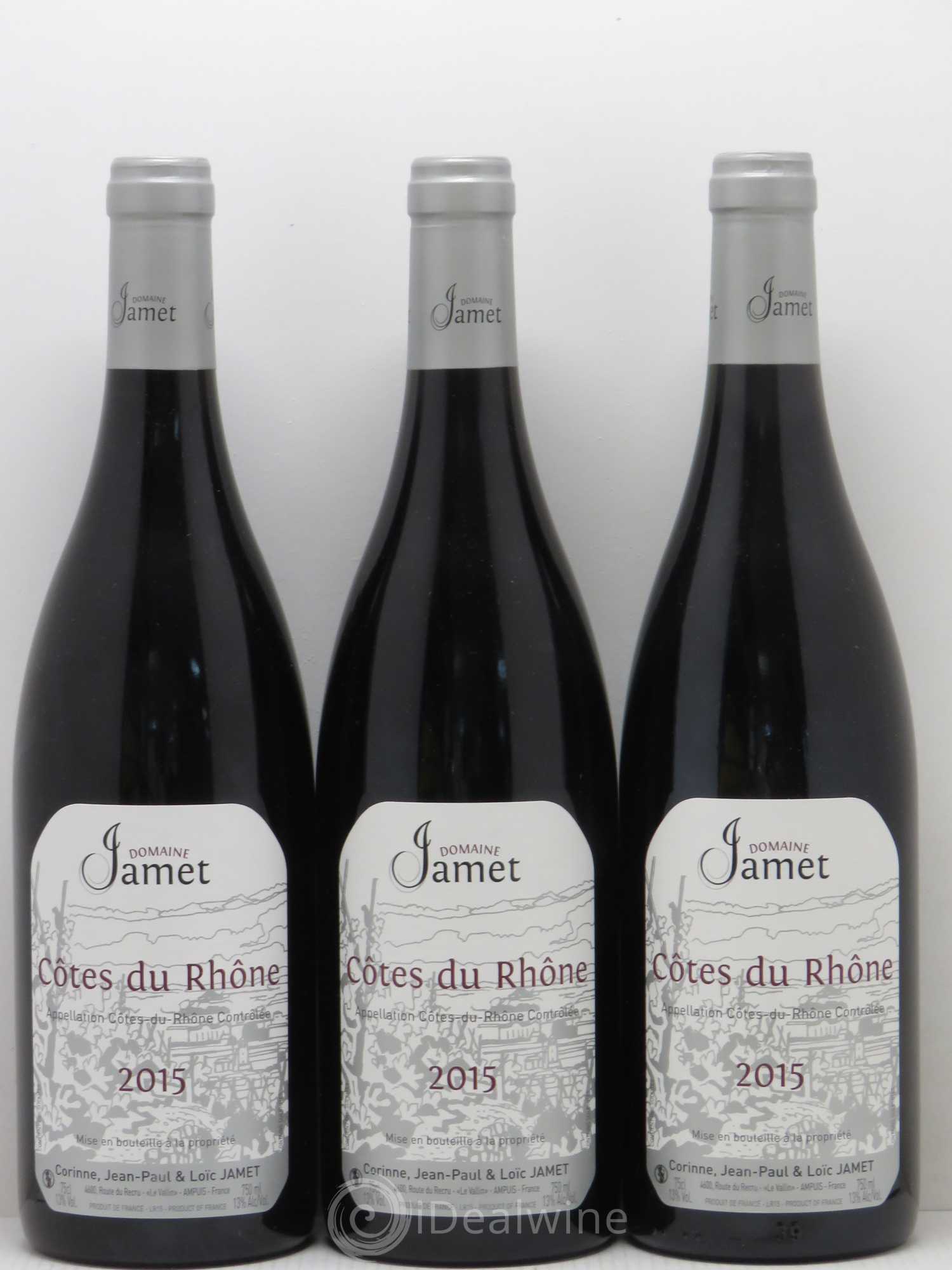 Côtes-du-Rhône Jamet 2015 - Lot de 3 bouteilles - 0