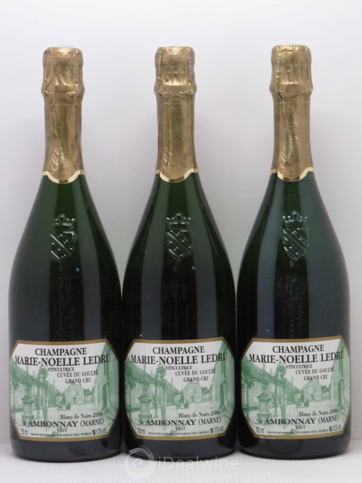 Champagne le Goulté Grand cru Marie Noelle Ledru 2009 - Posten von 3 Flaschen - 0